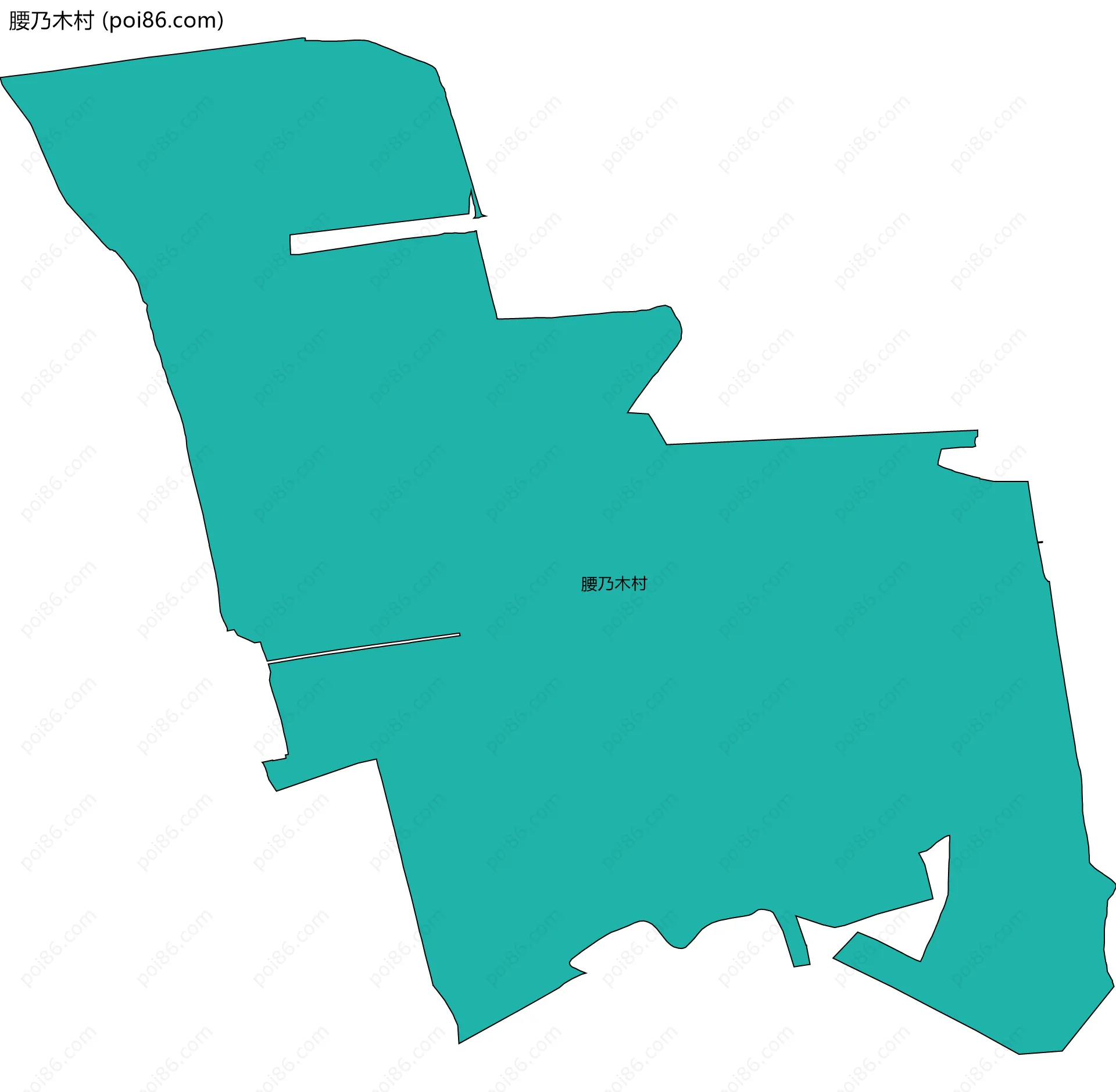腰乃木村边界地图