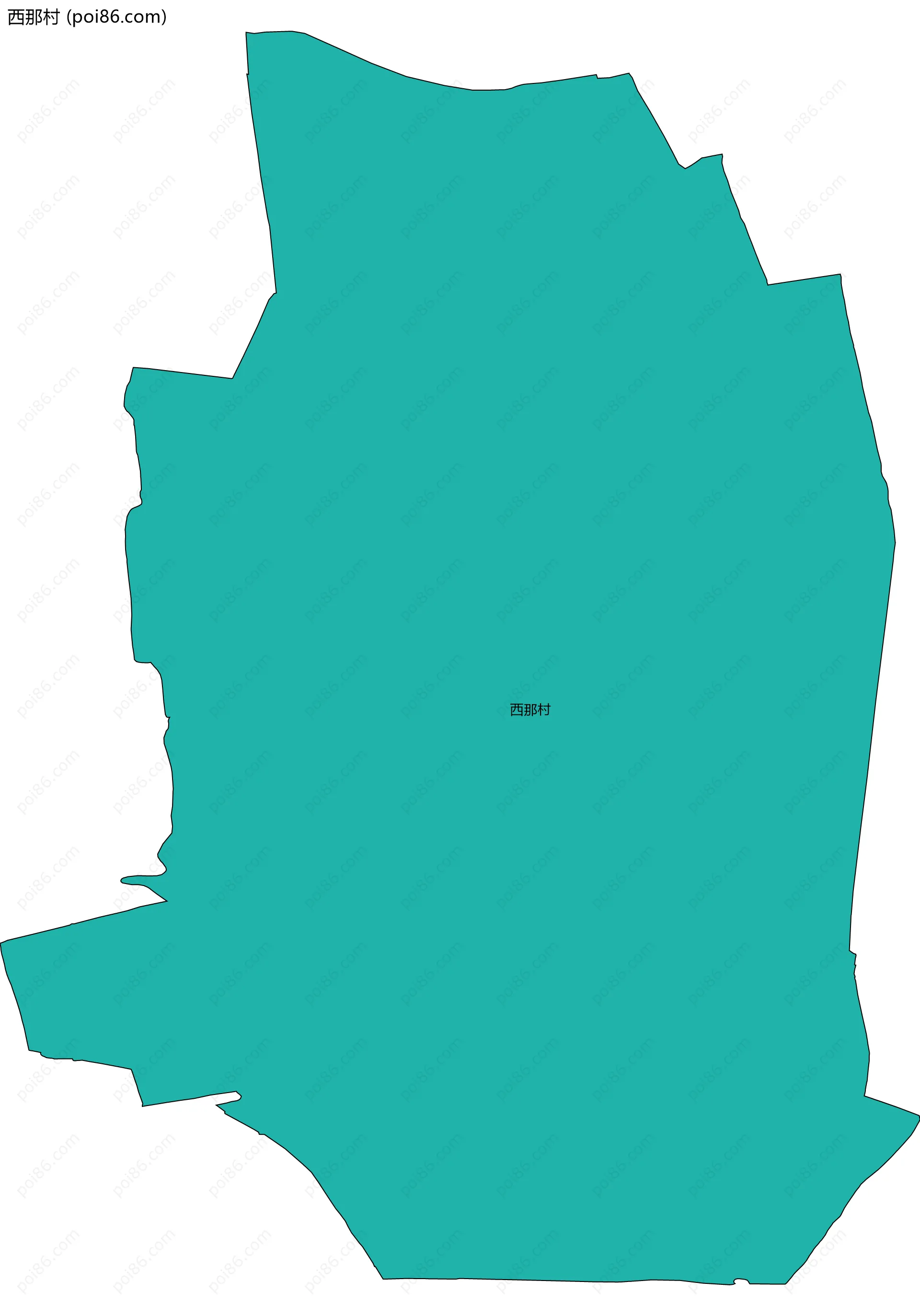 西那村边界地图