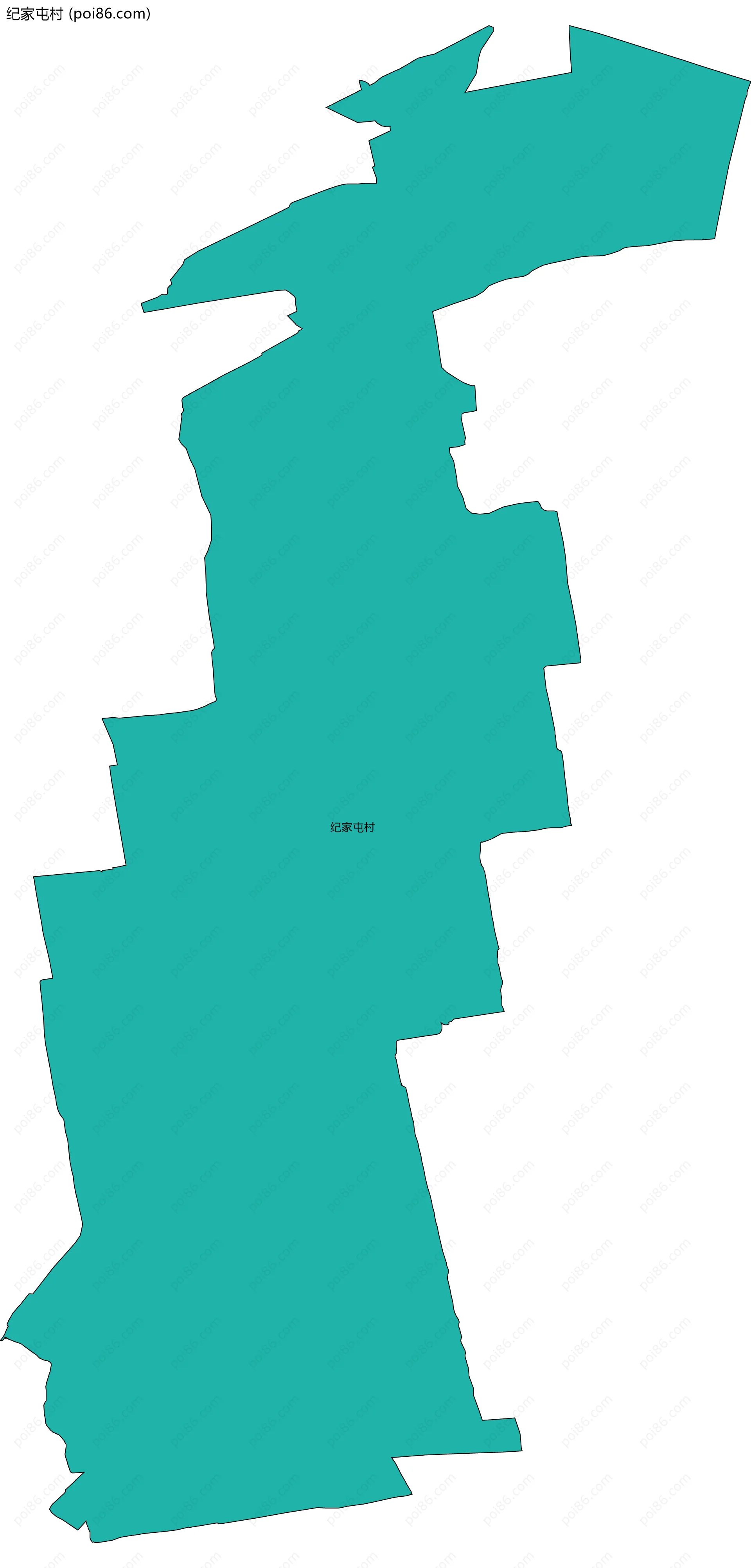 纪家屯村边界地图