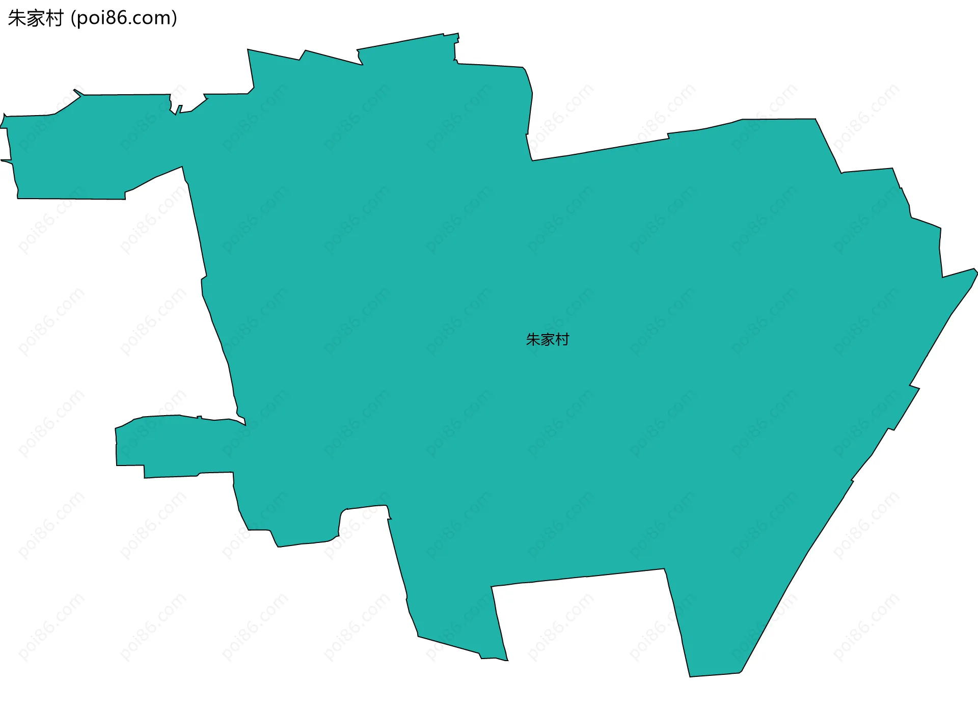 朱家村边界地图