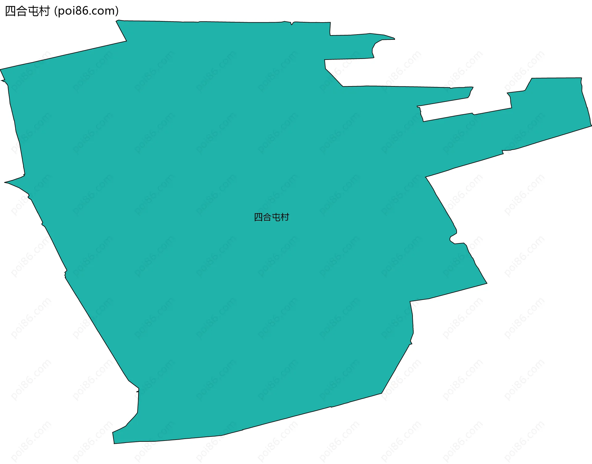四合屯村边界地图