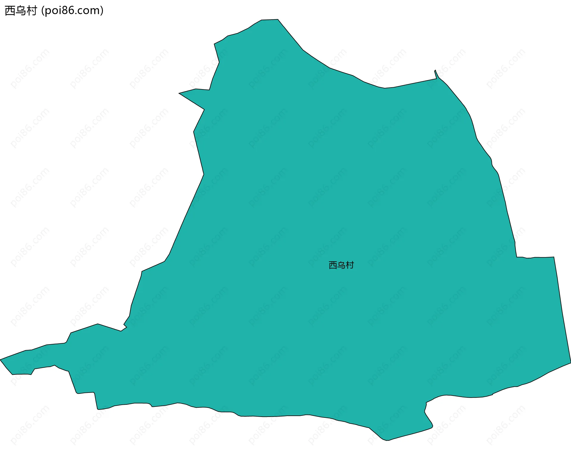 西乌村边界地图