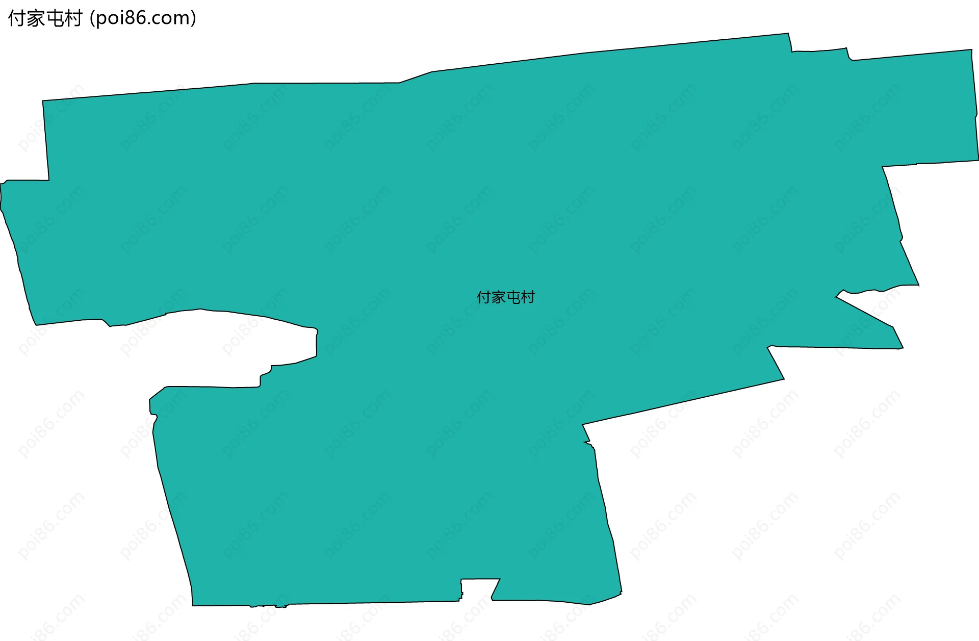 付家屯村边界地图