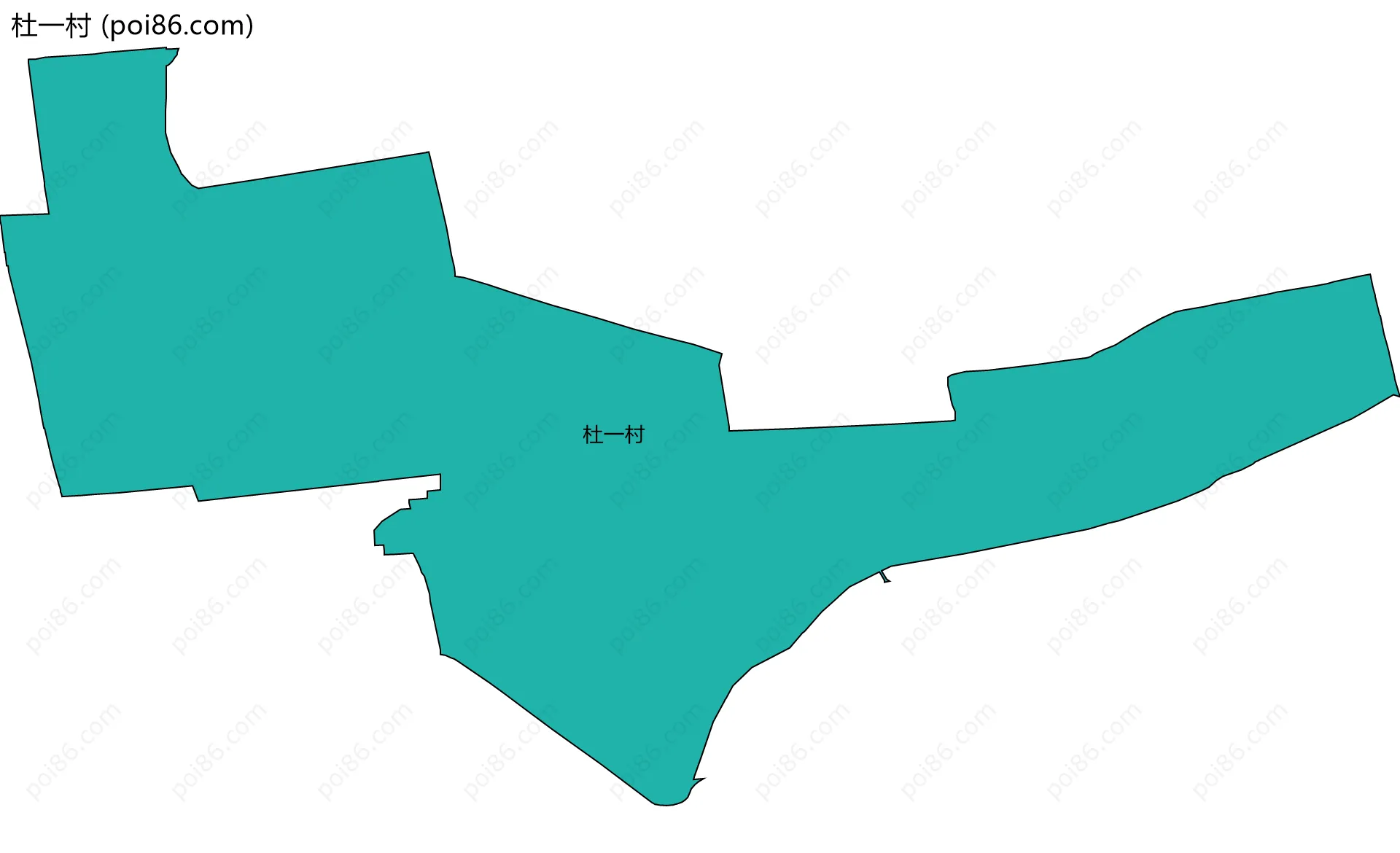 杜一村边界地图