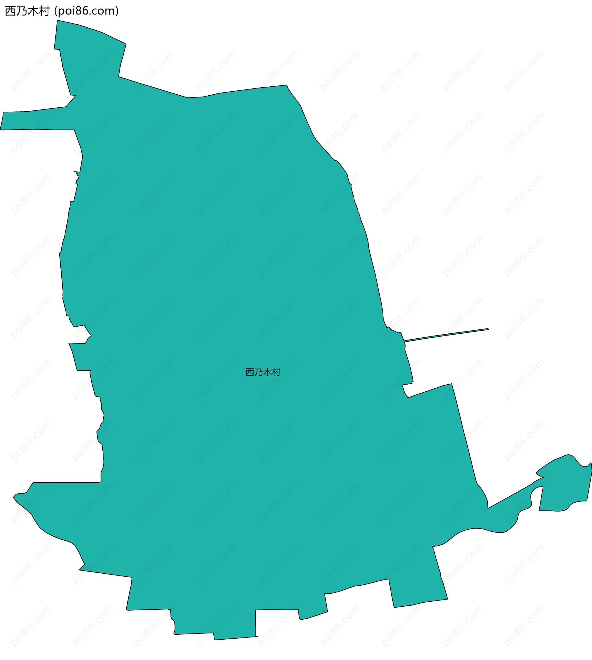 西乃木村边界地图