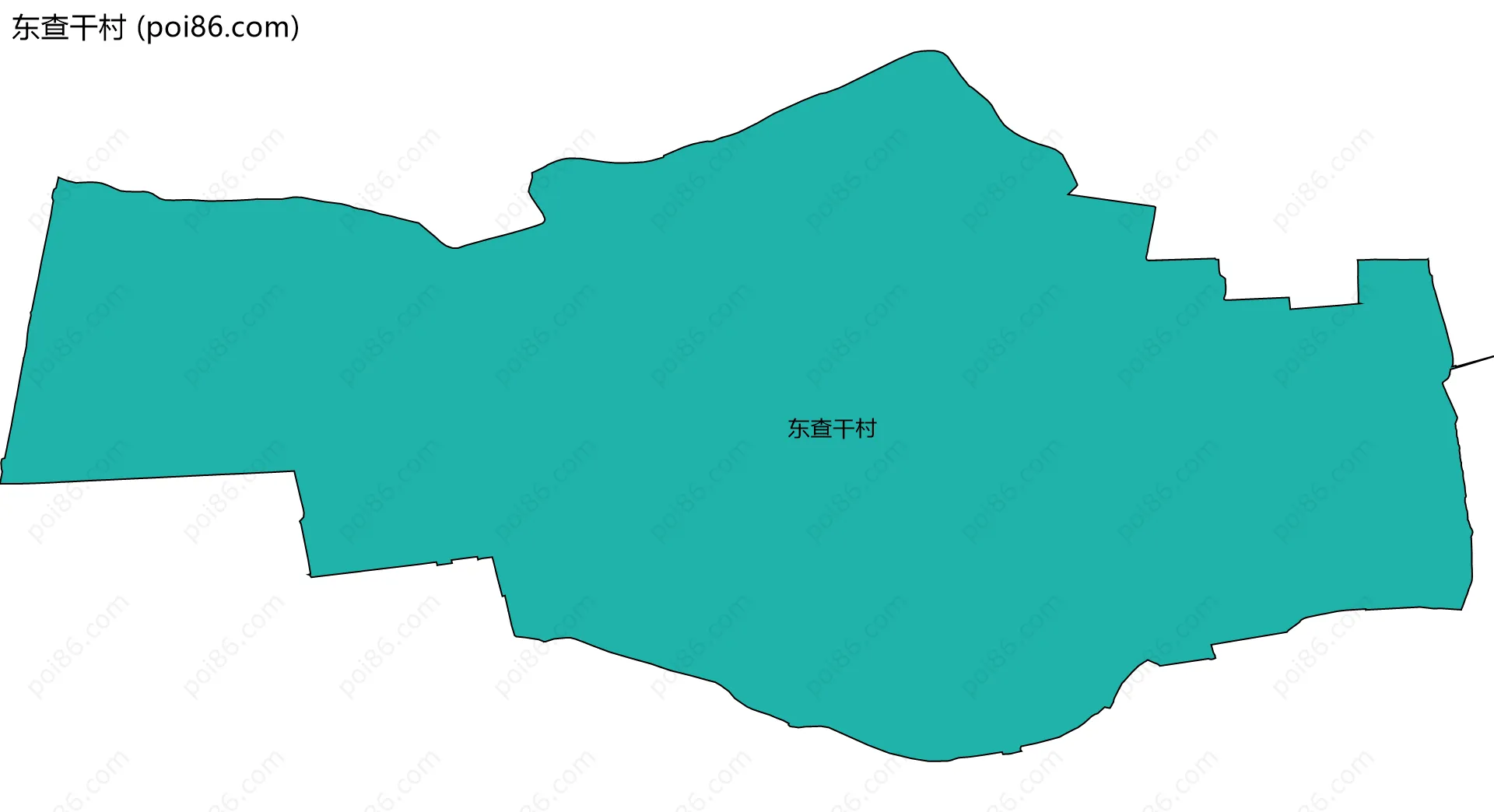 东查干村边界地图
