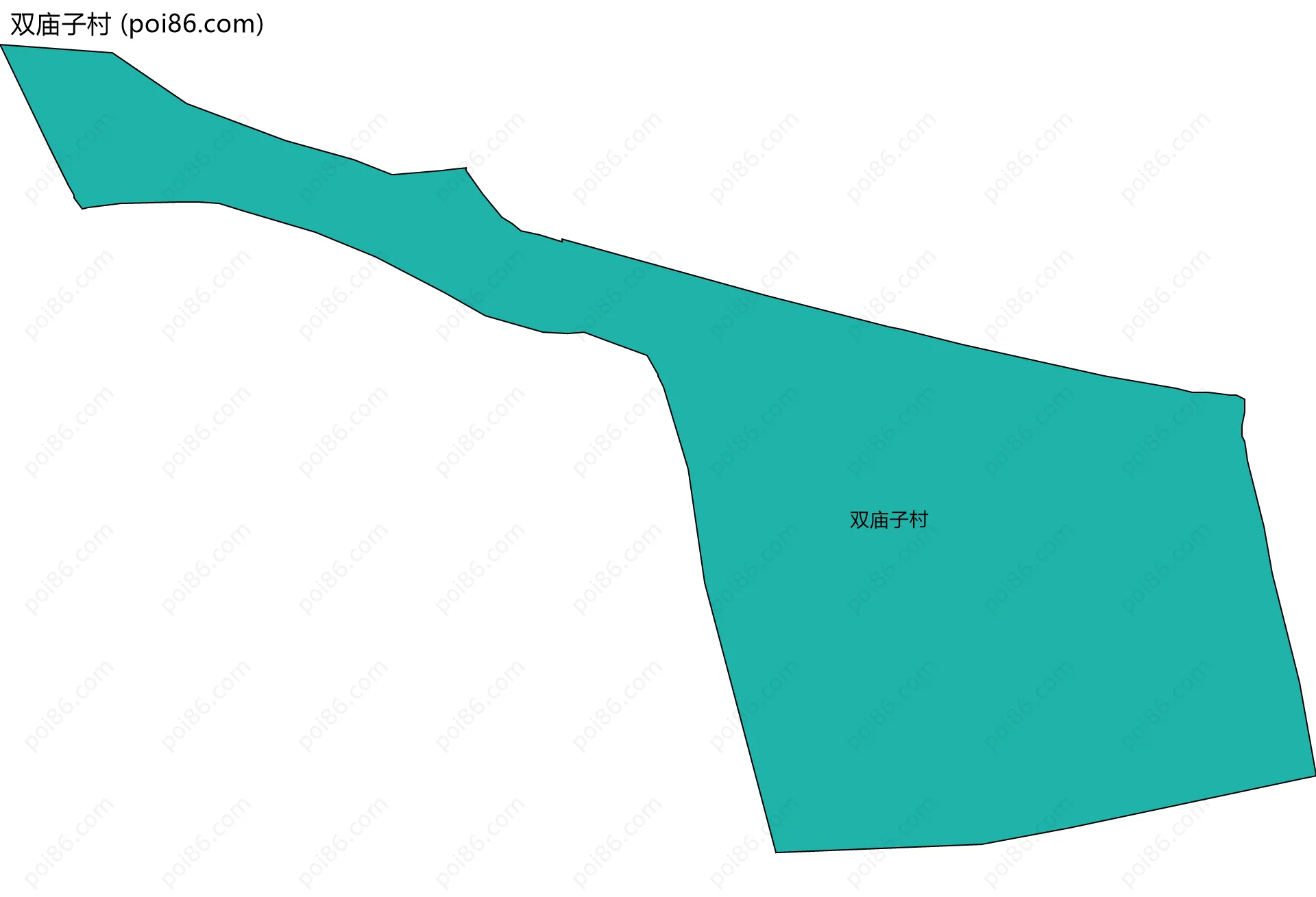 双庙子村边界地图