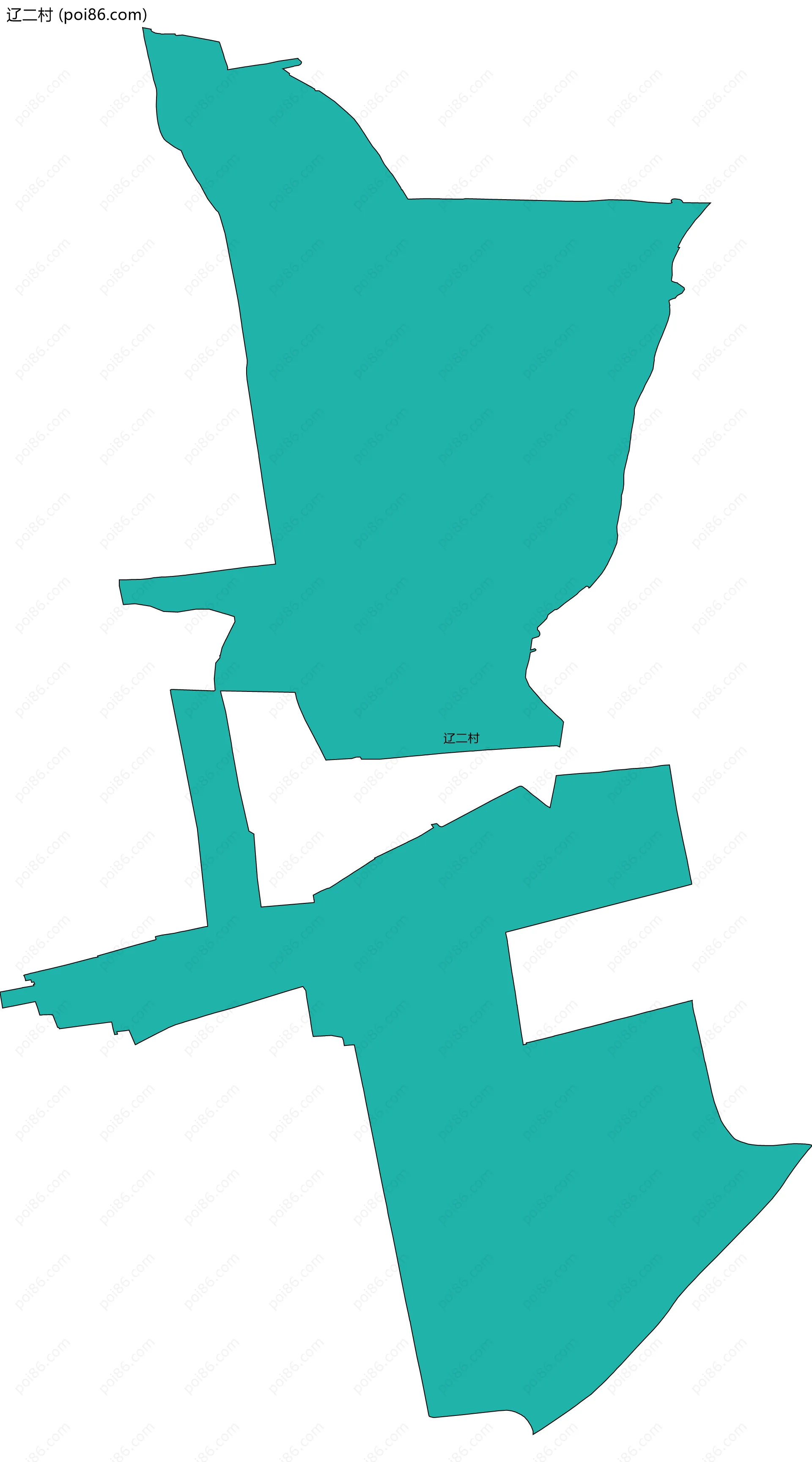 辽二村边界地图