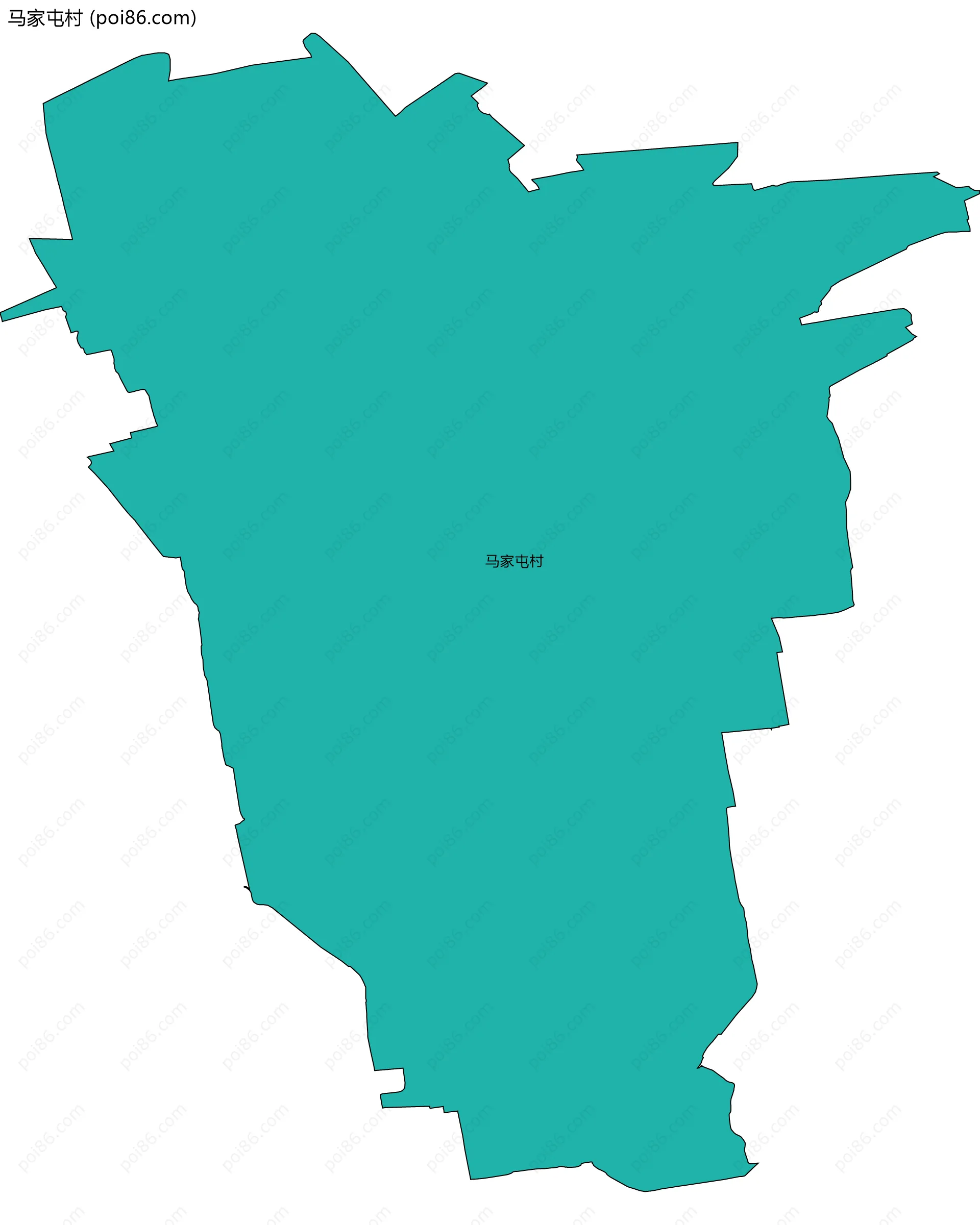 马家屯村边界地图