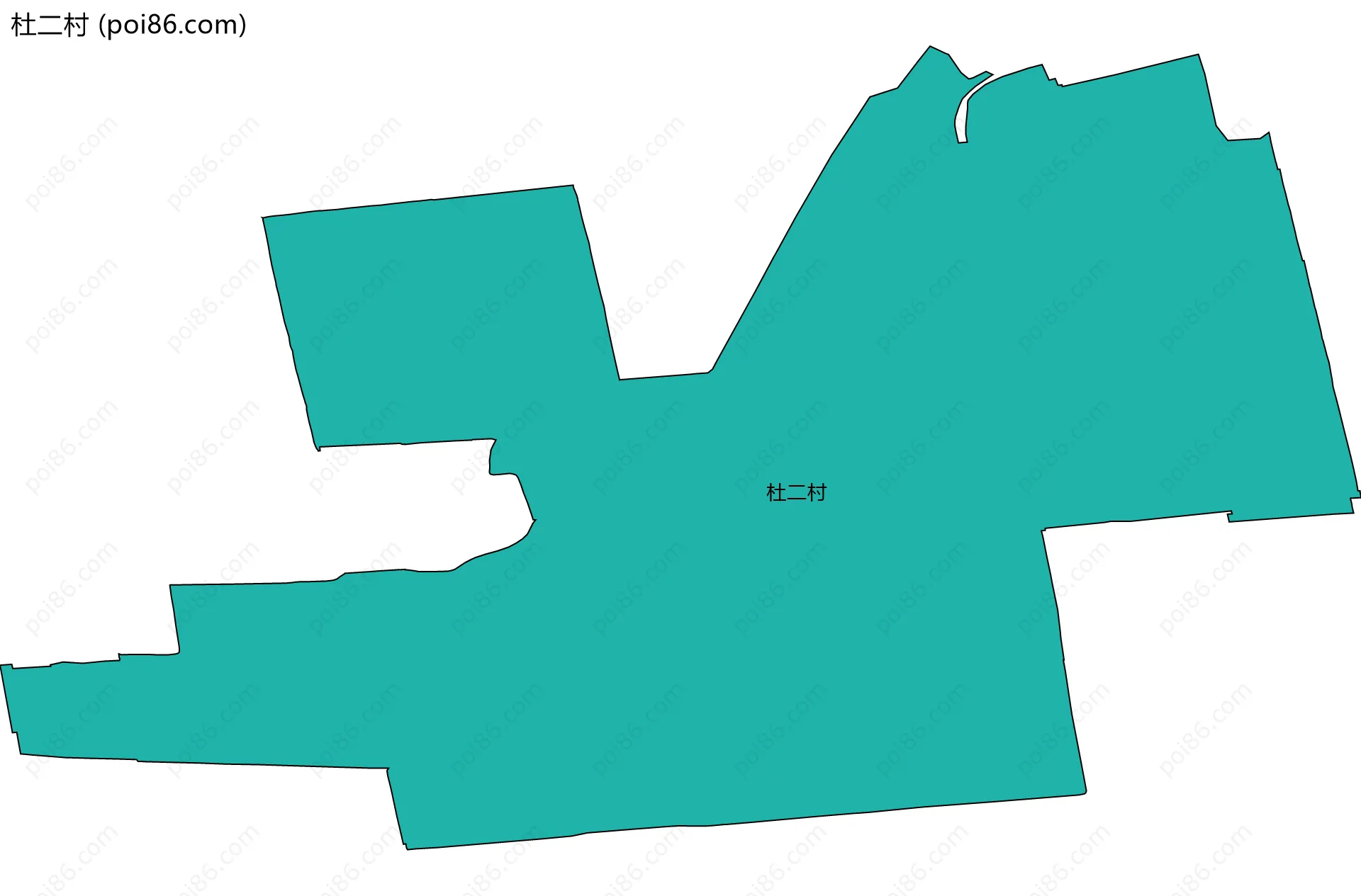 杜二村边界地图