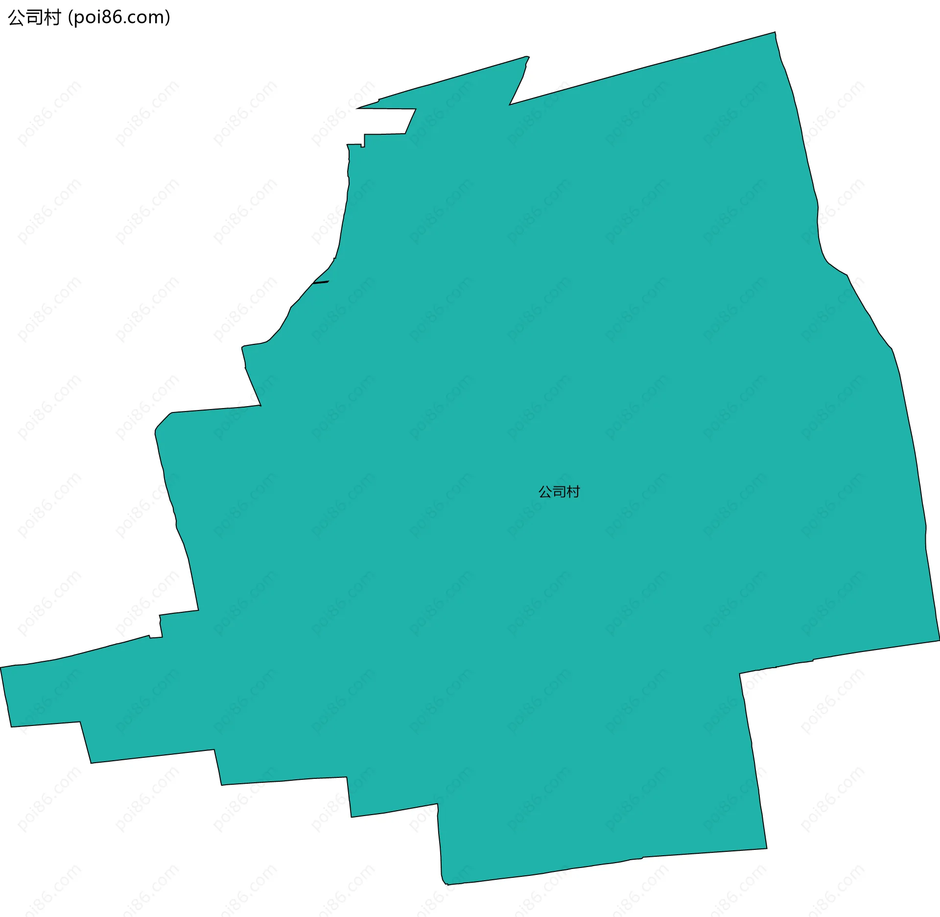 公司村边界地图