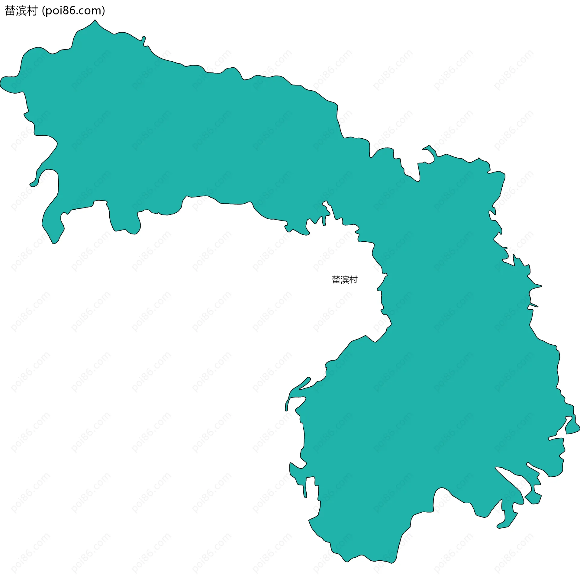 榃滨村边界地图