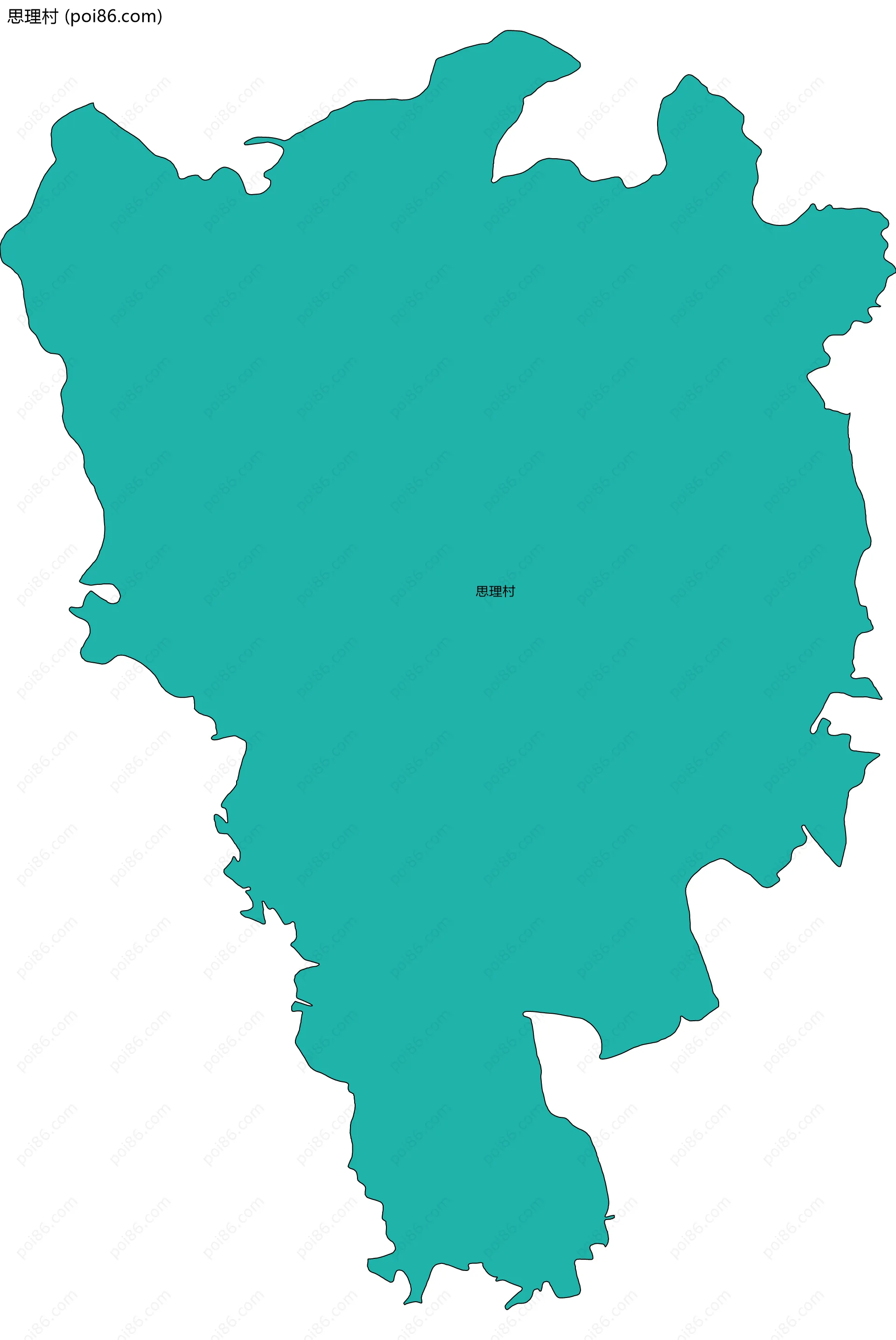 思理村边界地图