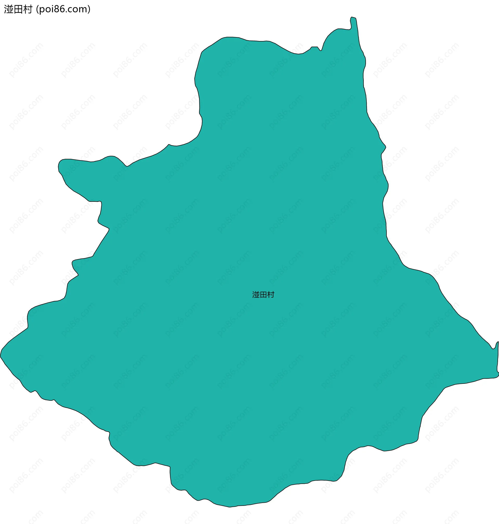 湴田村边界地图