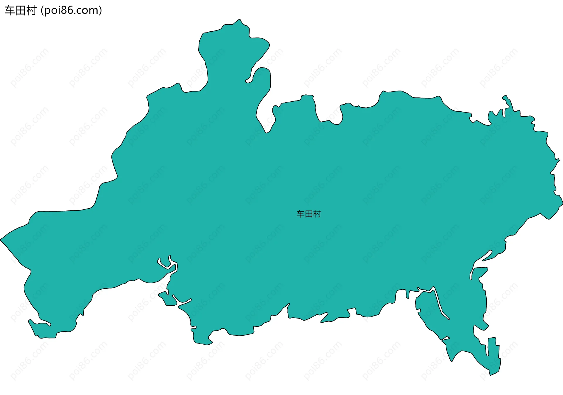车田村边界地图