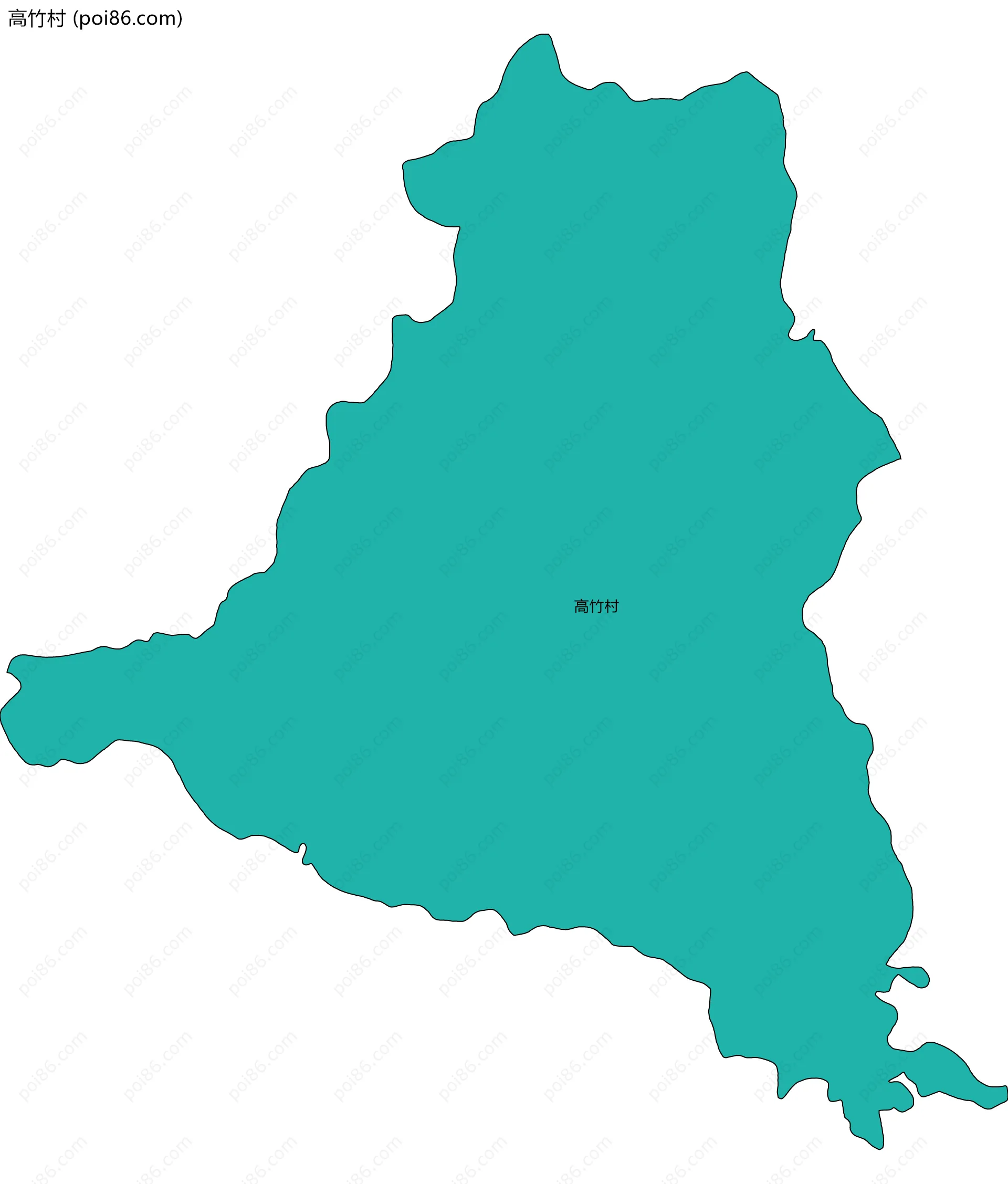 高竹村边界地图