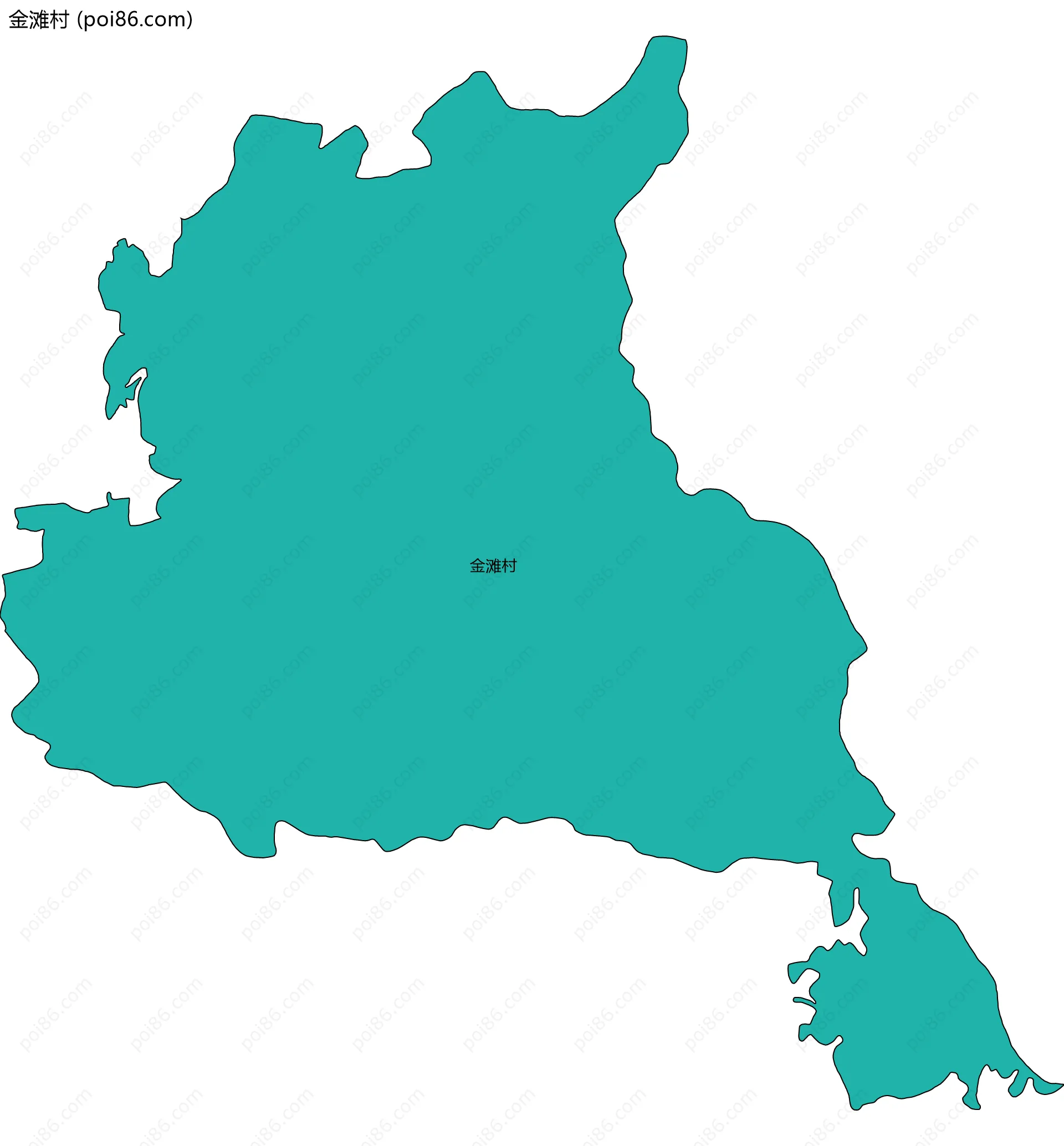 金滩村边界地图