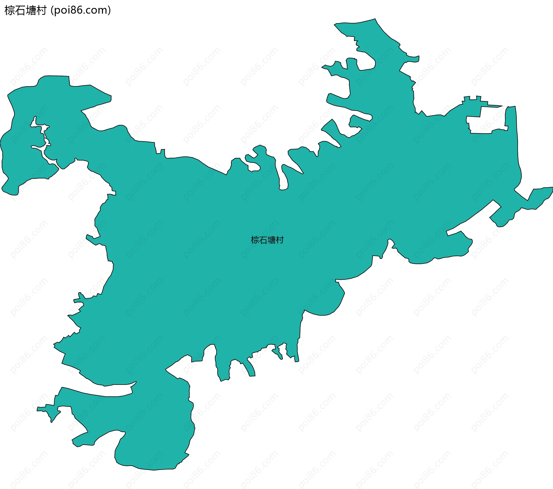 棕石塘村边界地图