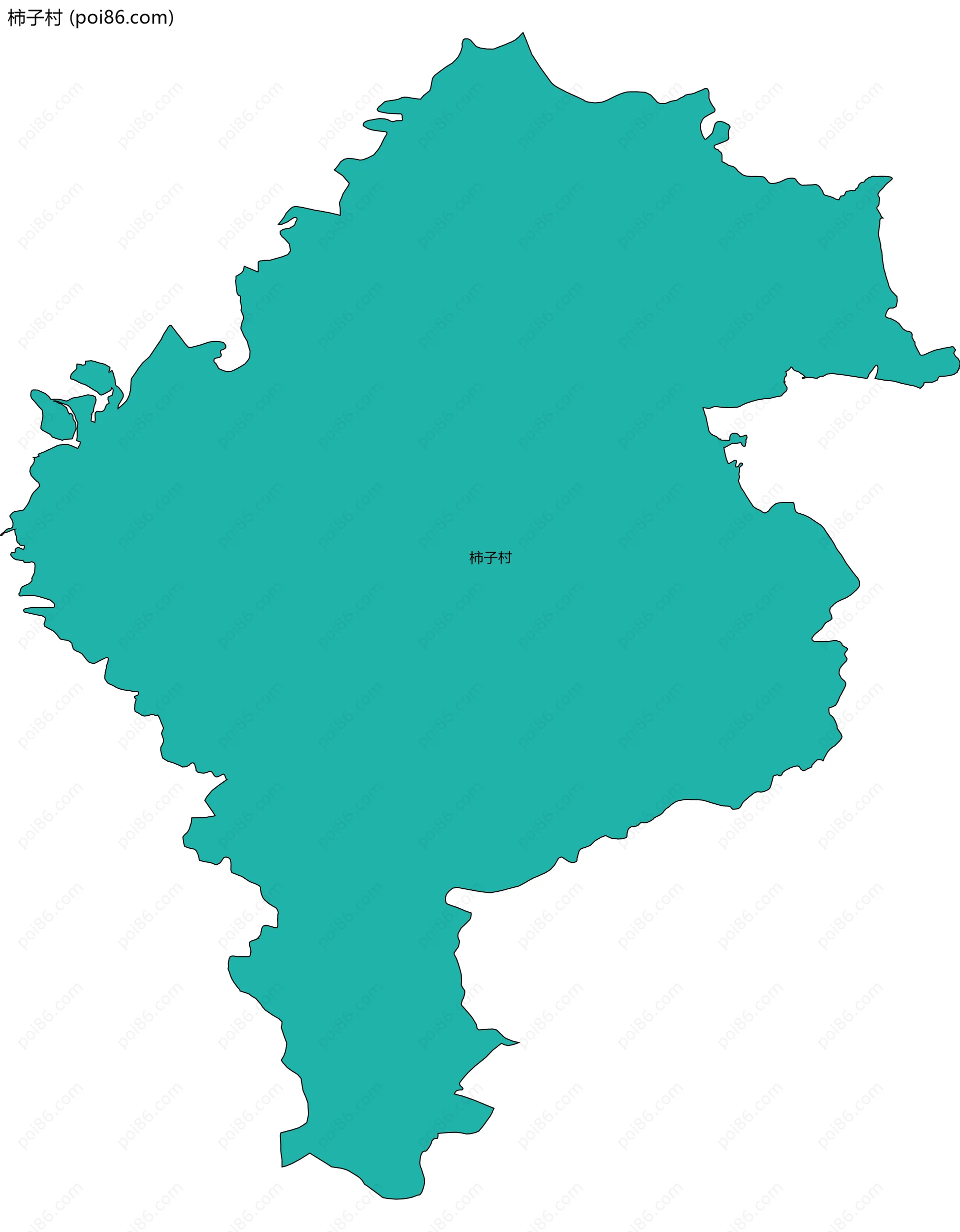 柿子村边界地图