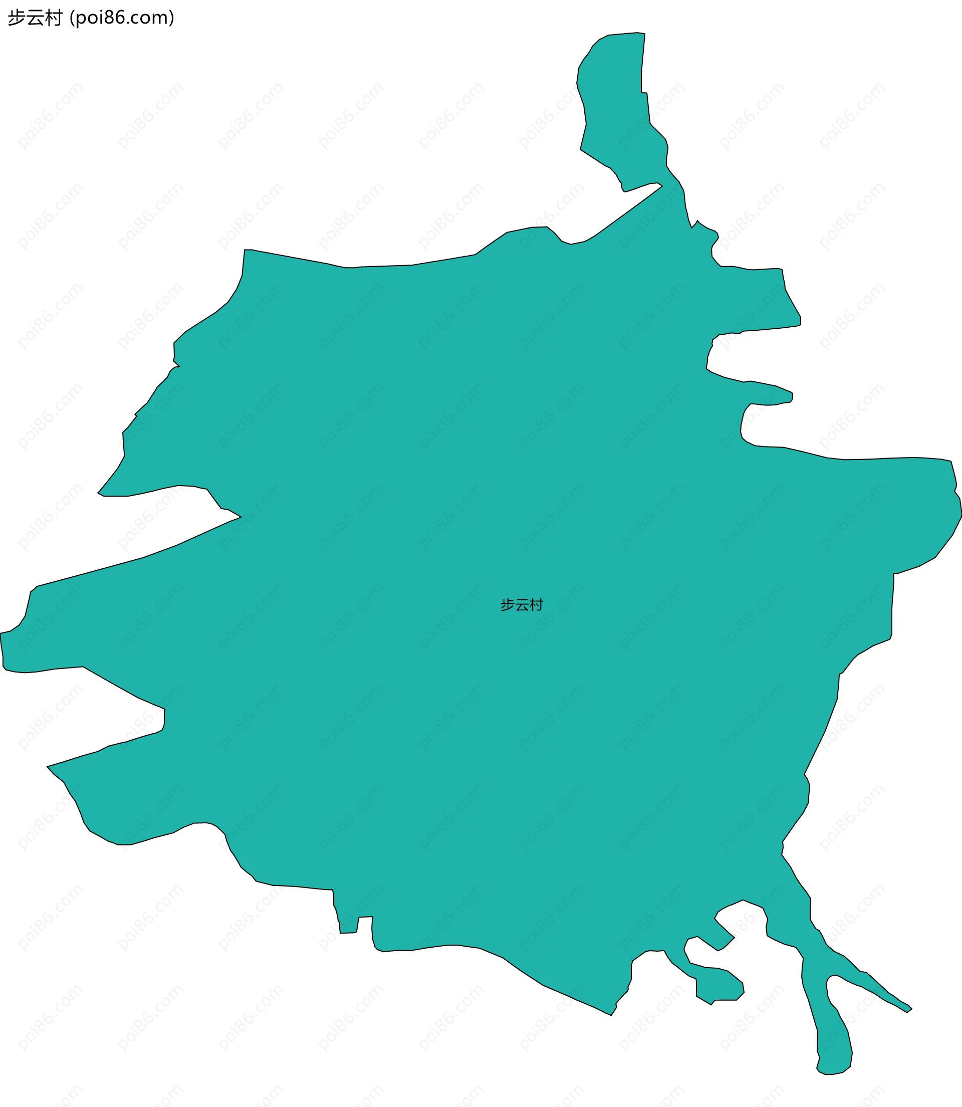 步云村边界地图