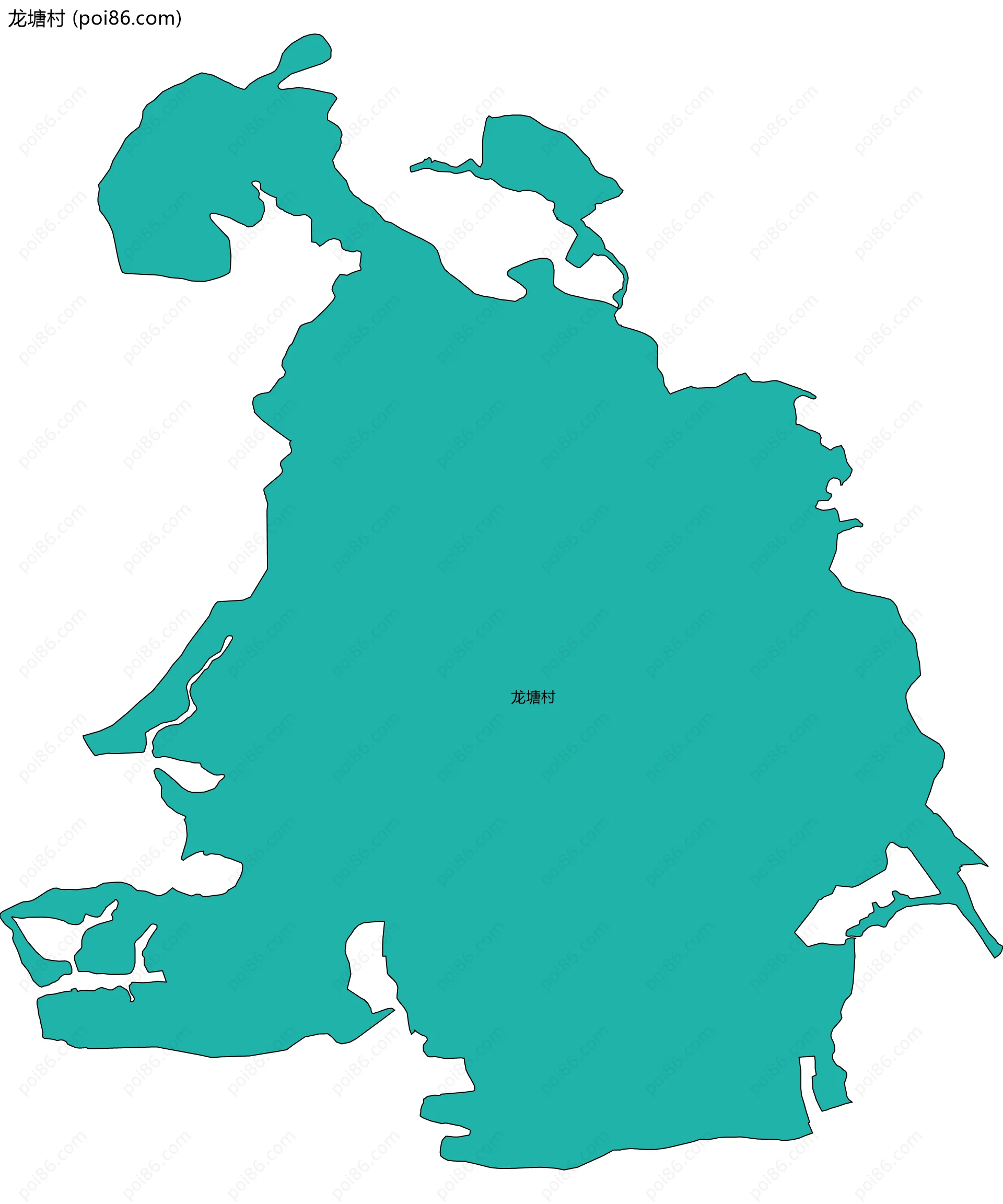 龙塘村边界地图