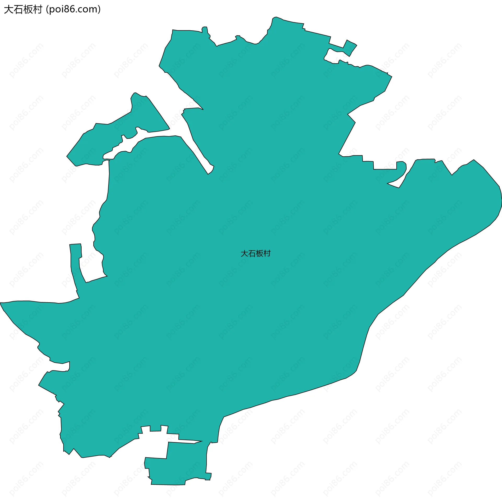 大石板村边界地图