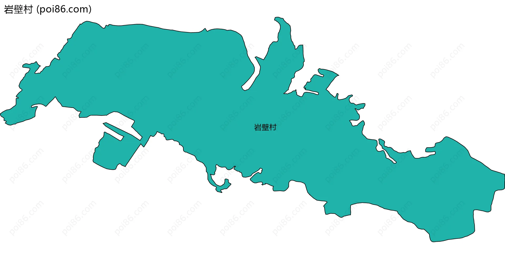 岩壁村边界地图
