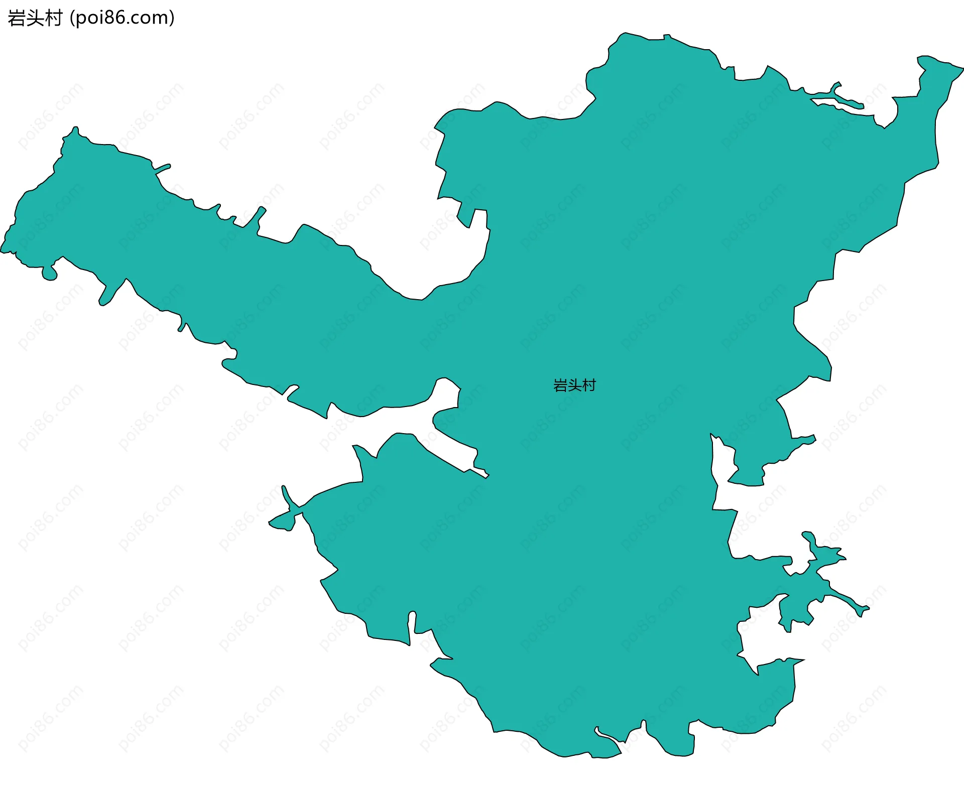 岩头村边界地图