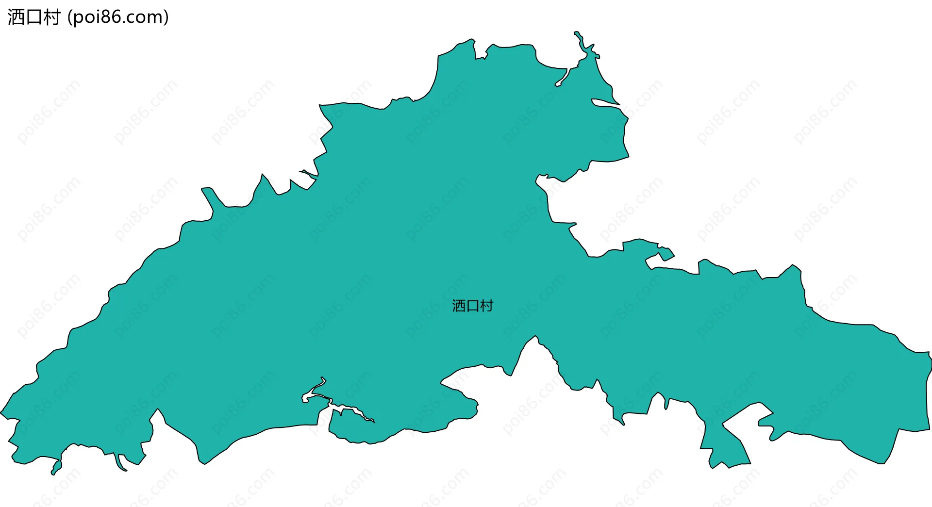 洒口村边界地图