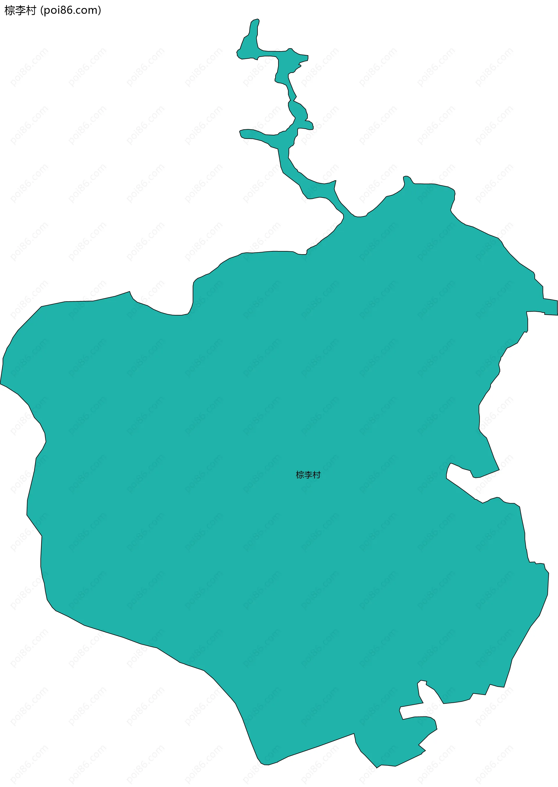 棕李村边界地图