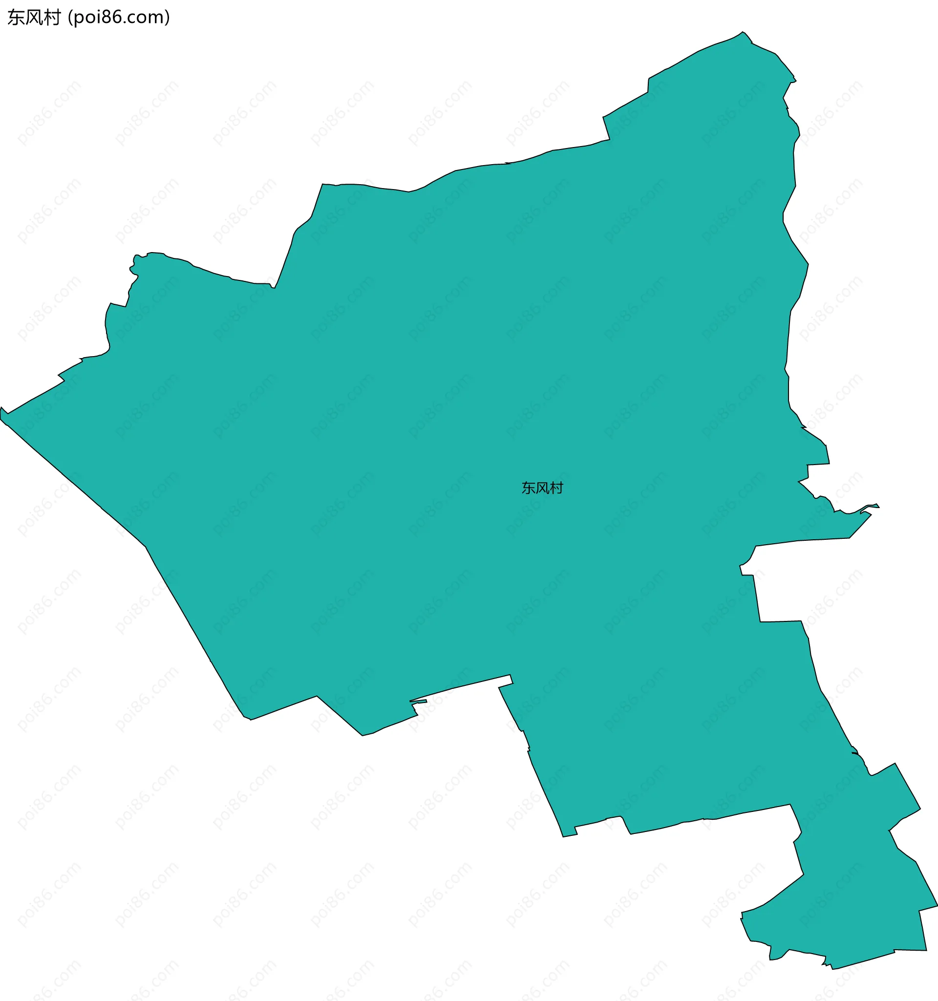 东风村边界地图