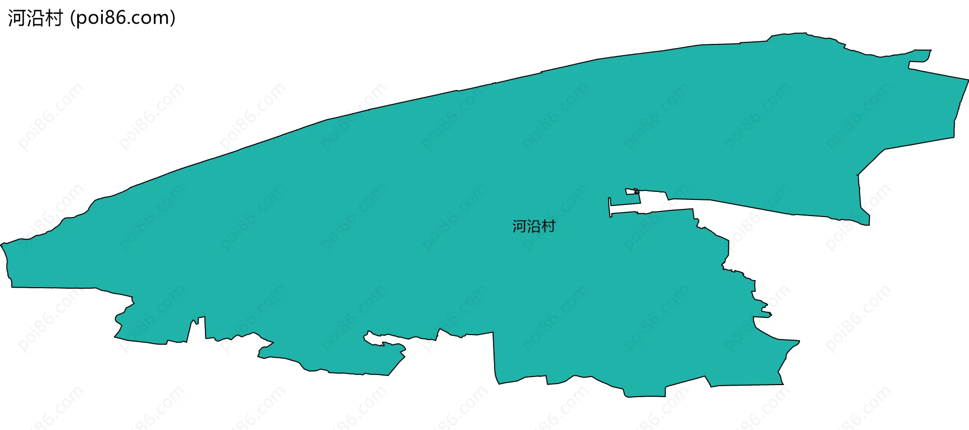 河沿村边界地图