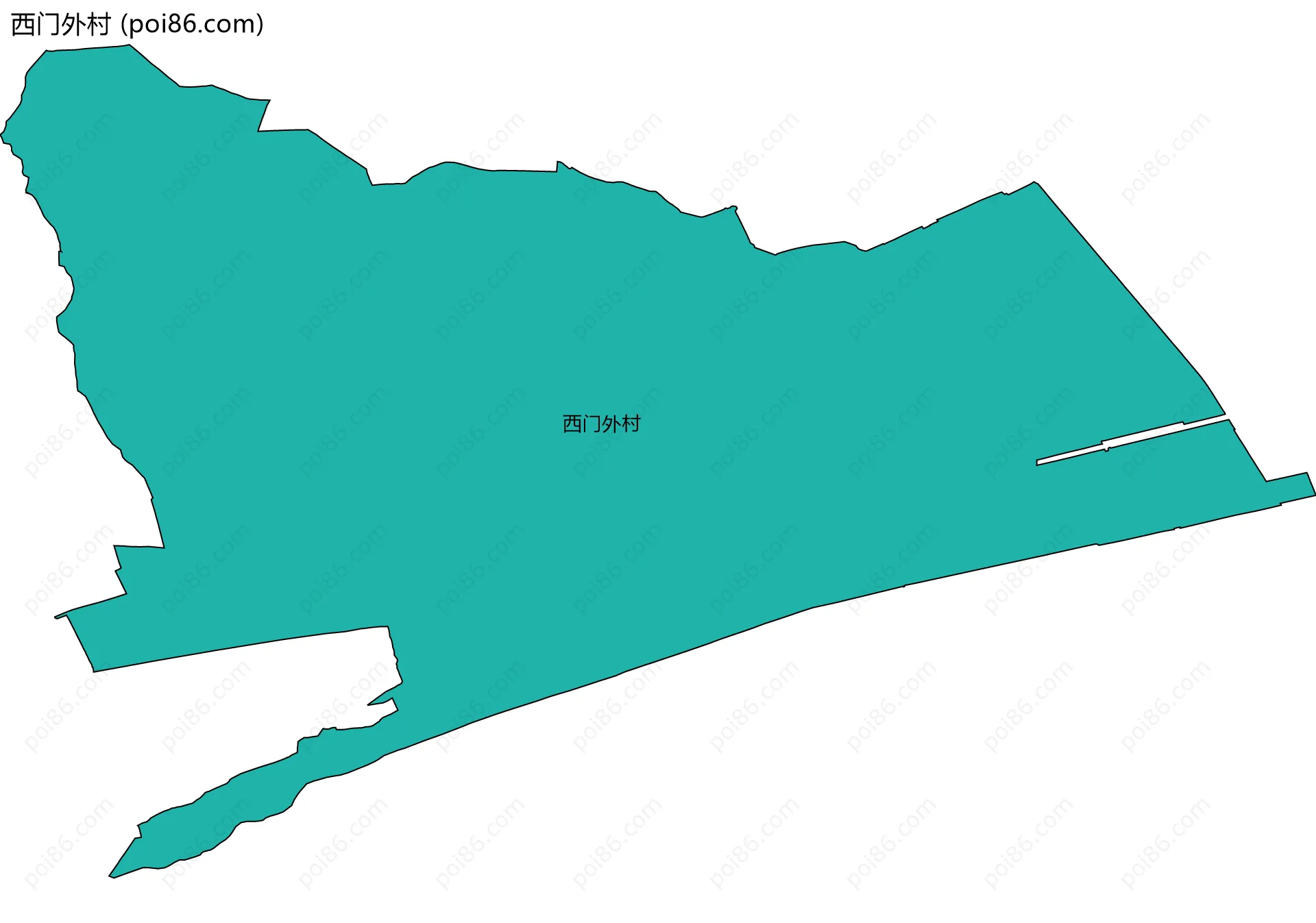 西门外村边界地图