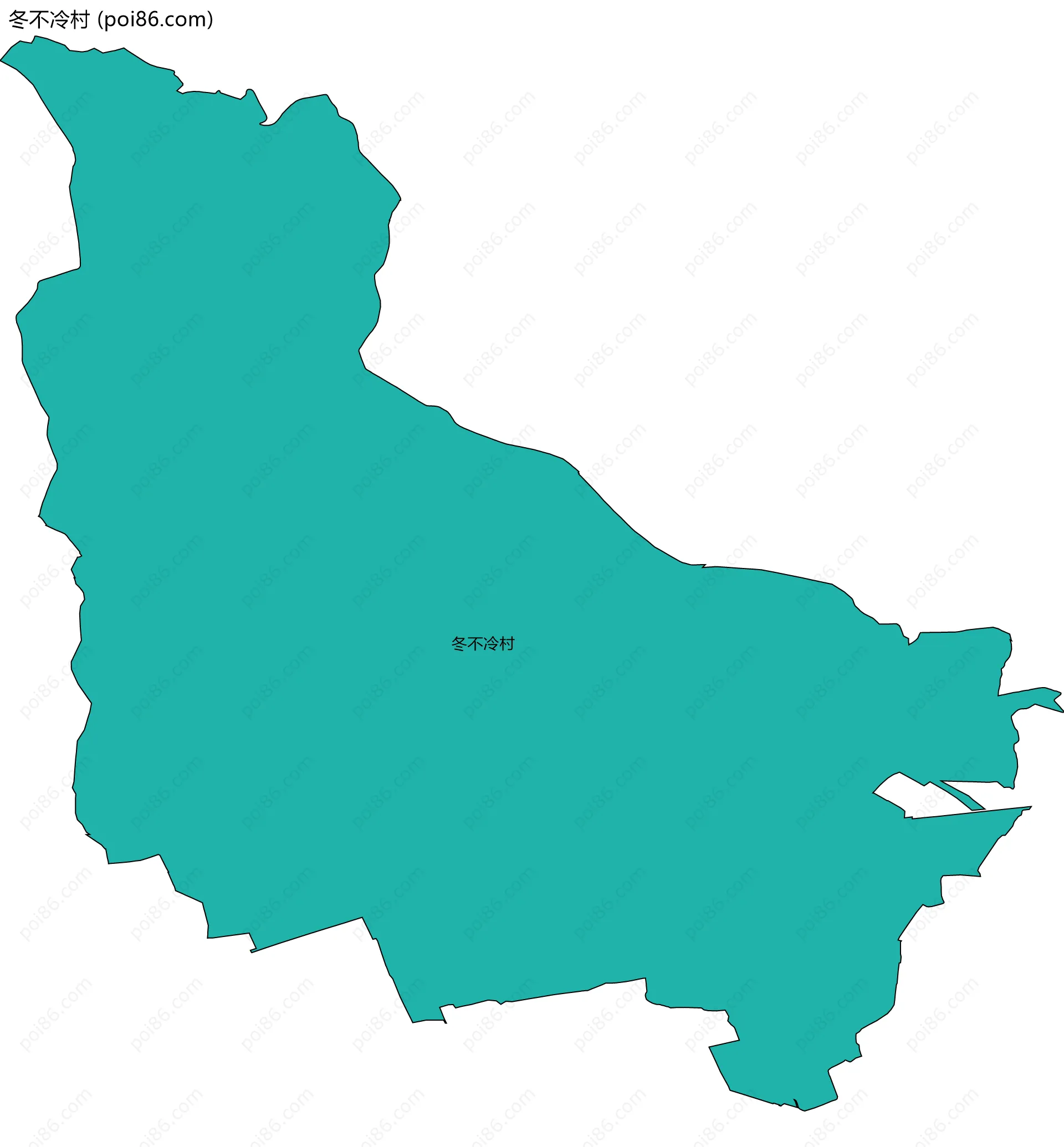 冬不冷村边界地图