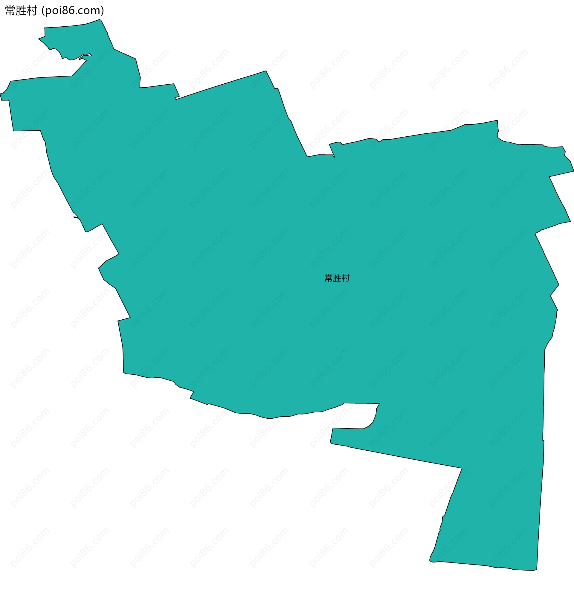 常胜村边界地图