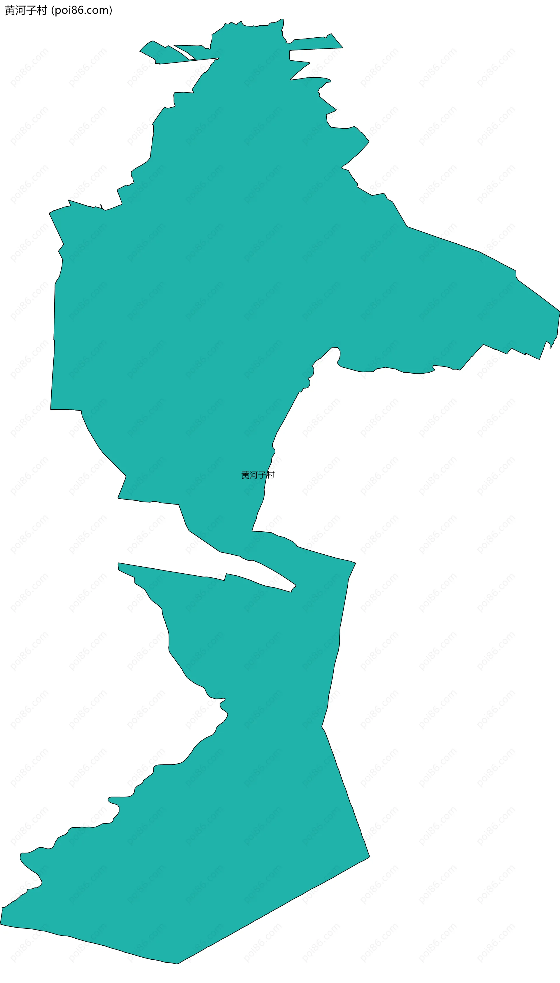 黄河子村边界地图