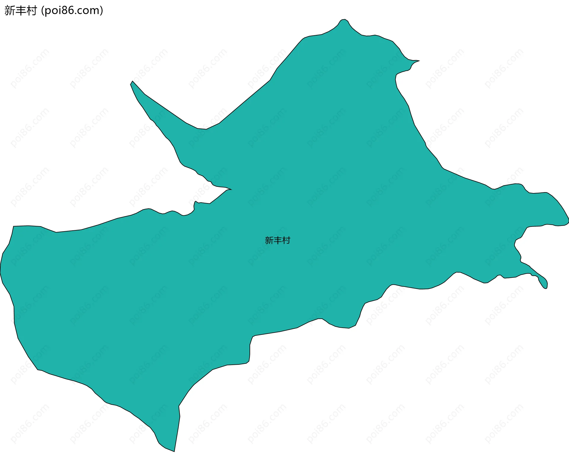 新丰村边界地图