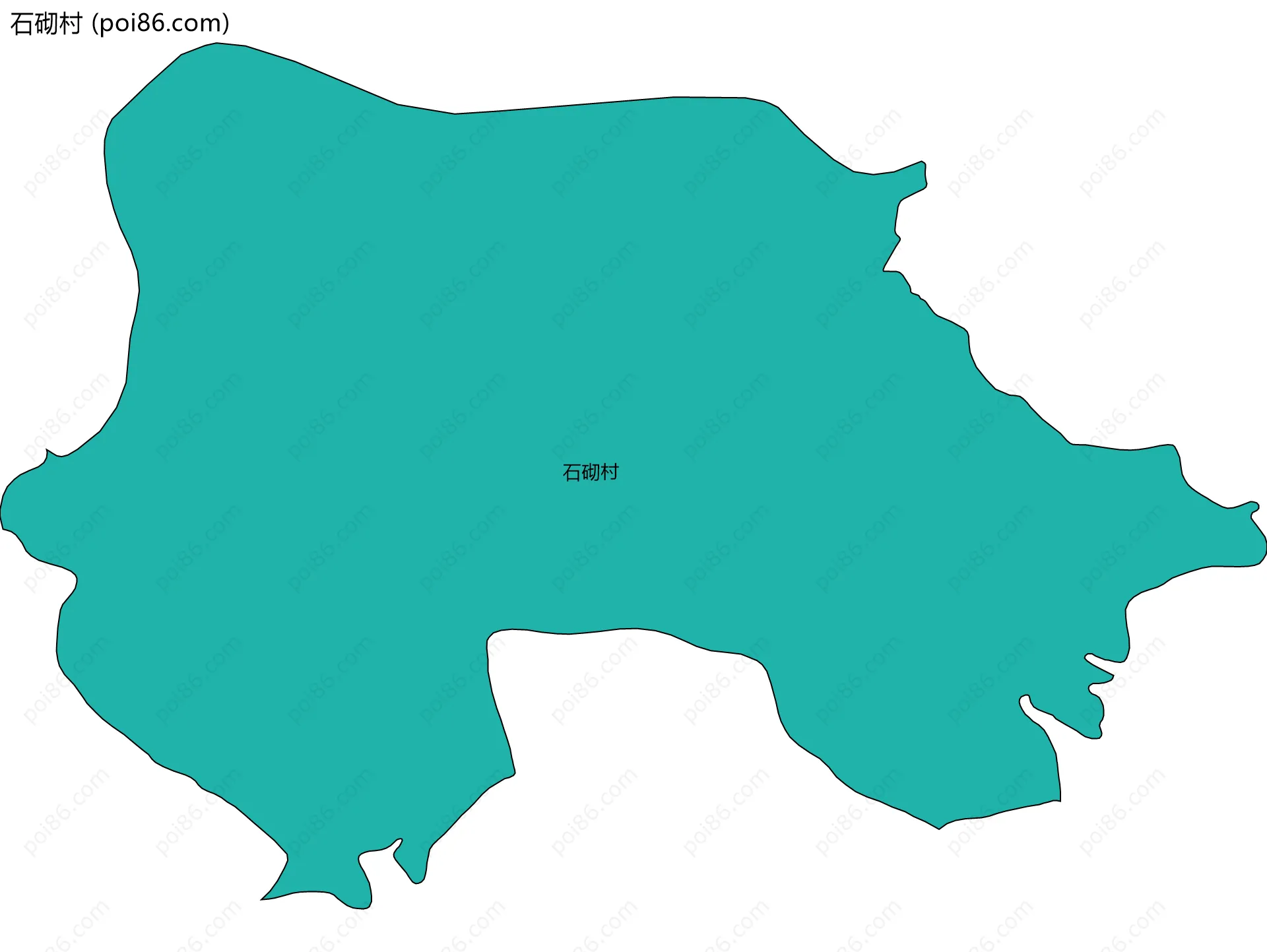 石砌村边界地图