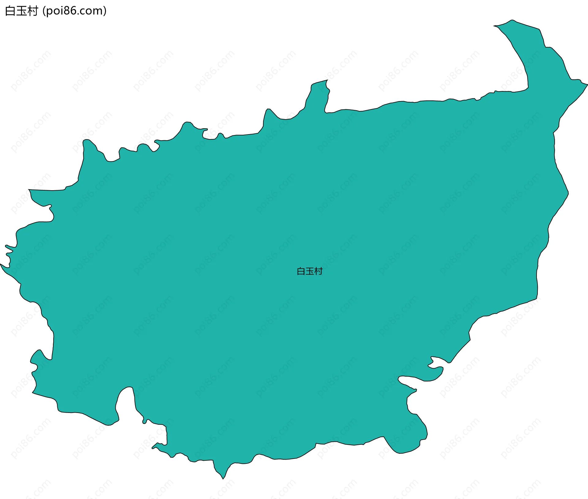 白玉村边界地图