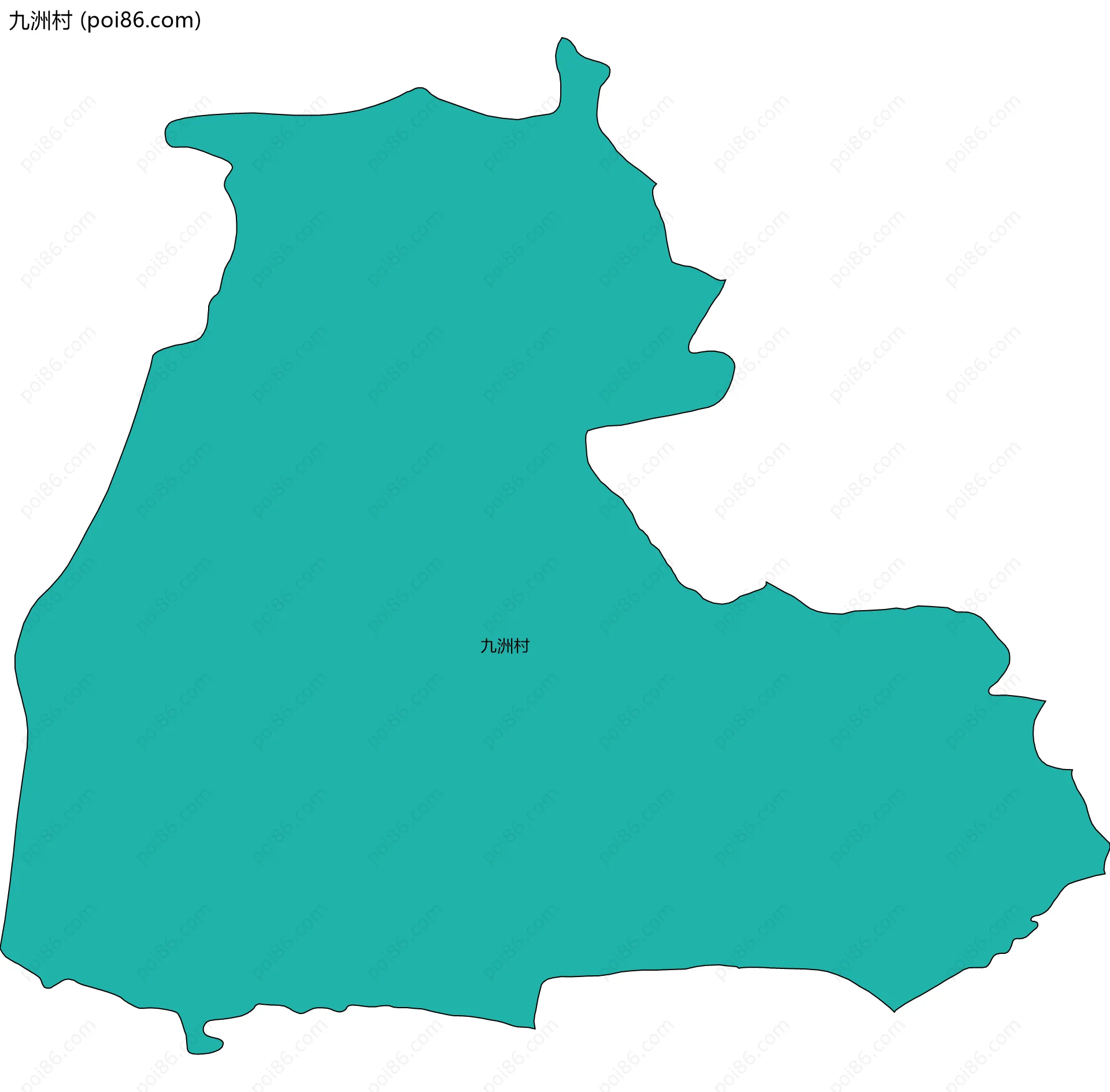 九洲村边界地图