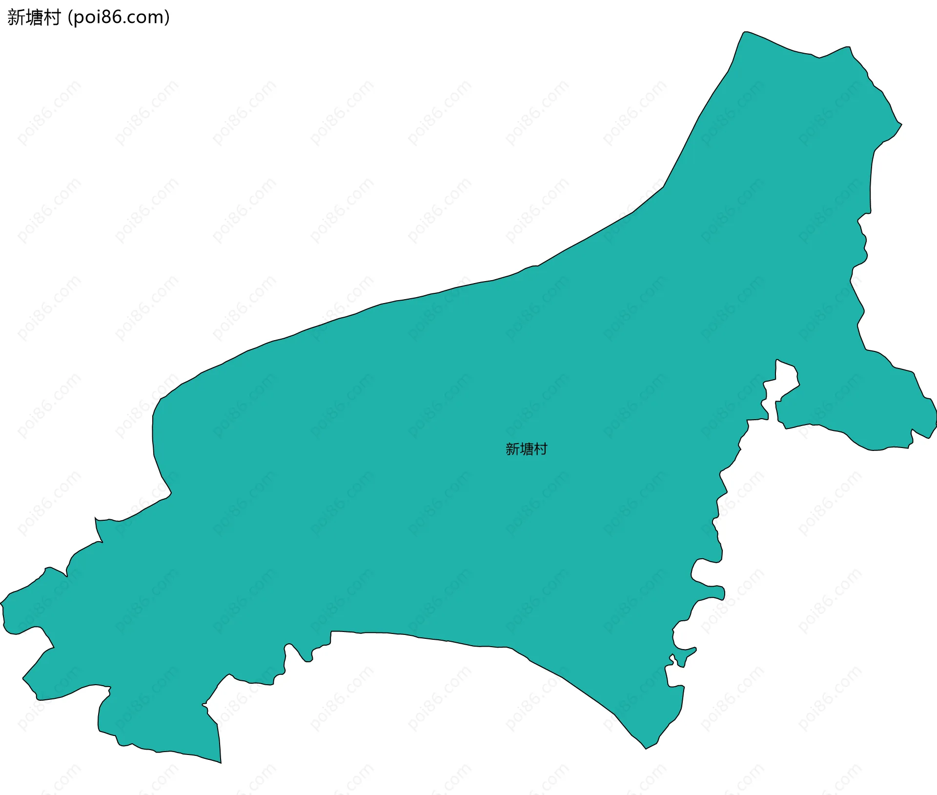 新塘村边界地图