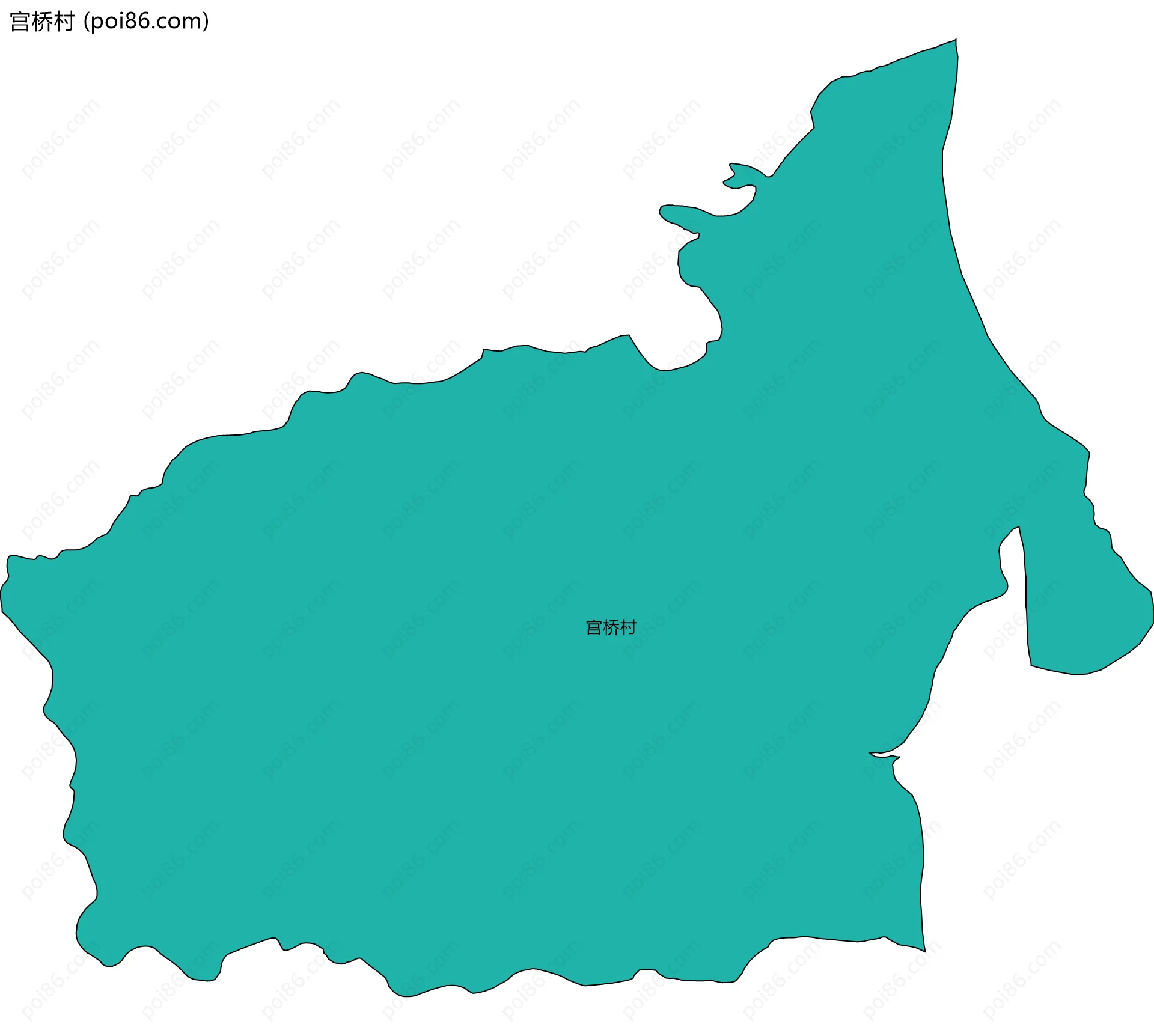 宫桥村边界地图