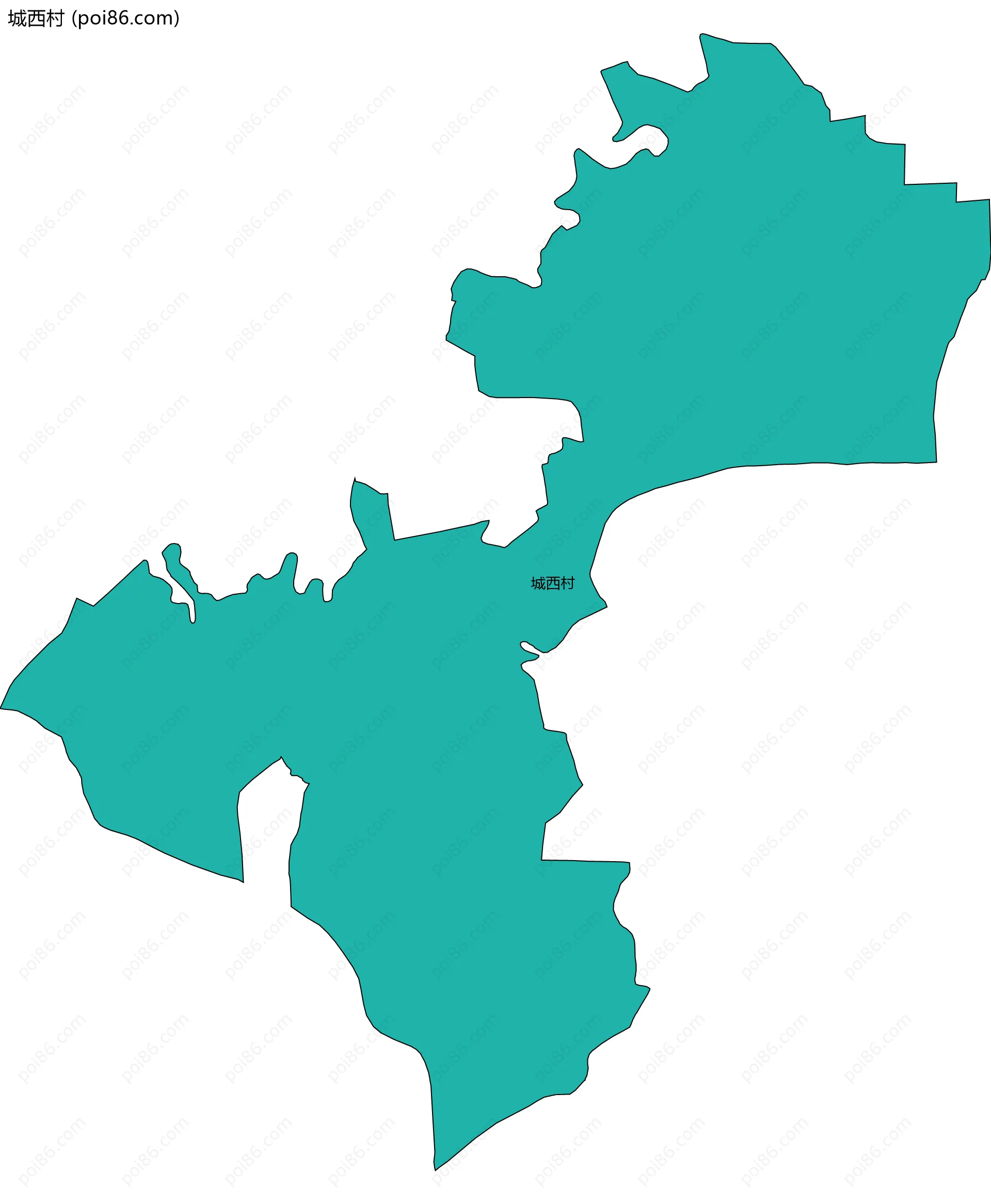 城西村边界地图