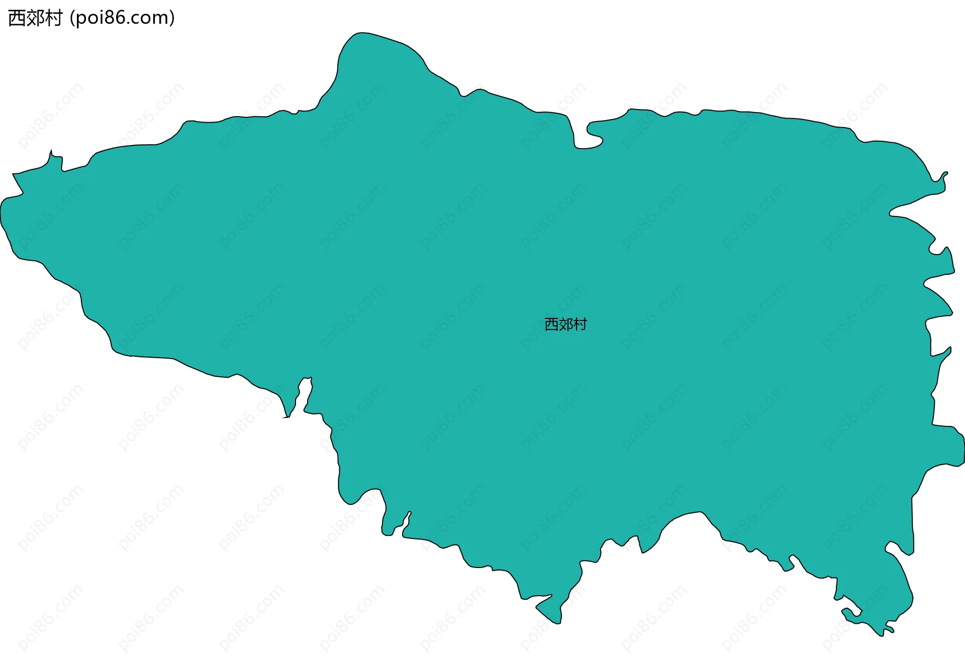 西郊村边界地图