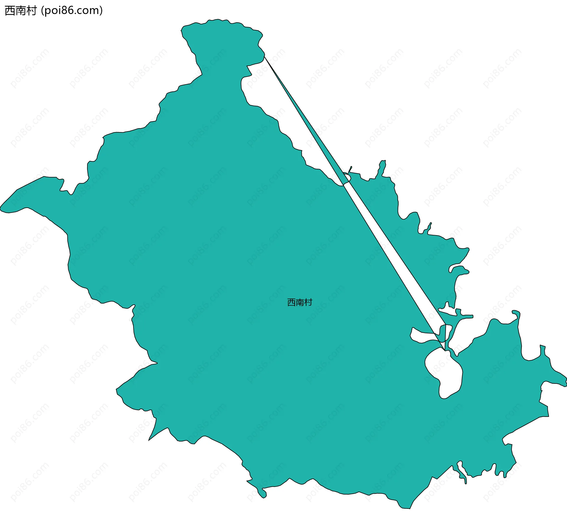 西南村边界地图