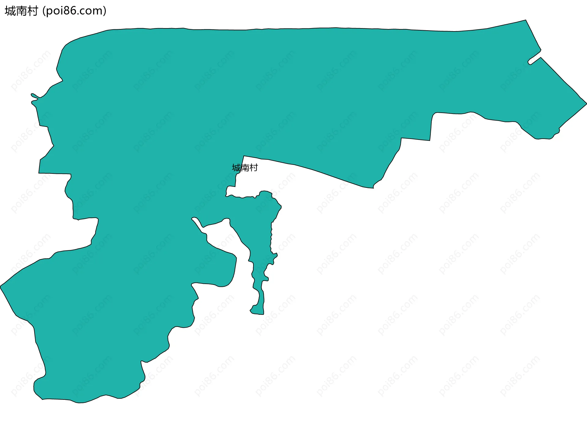 城南村边界地图