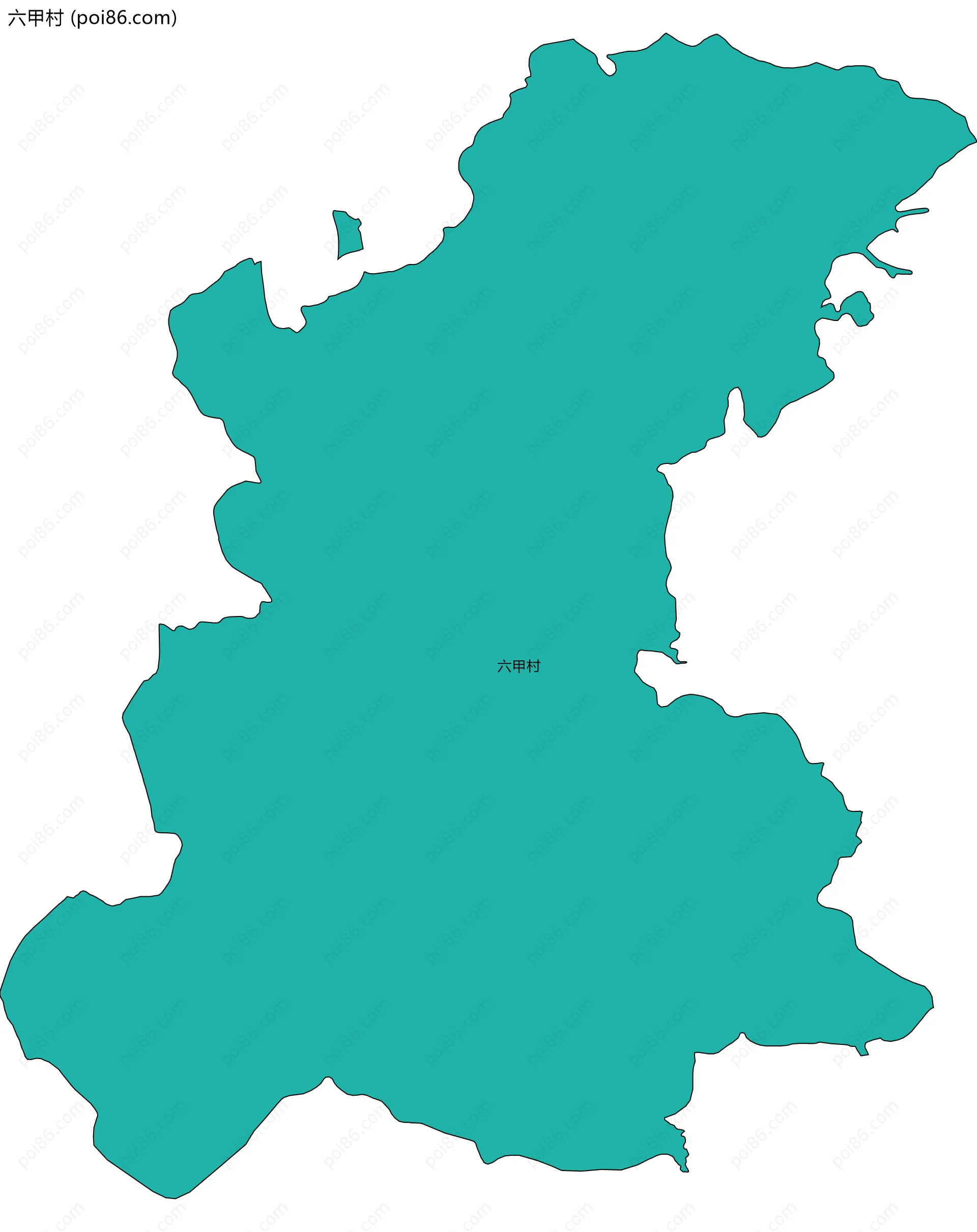 六甲村边界地图