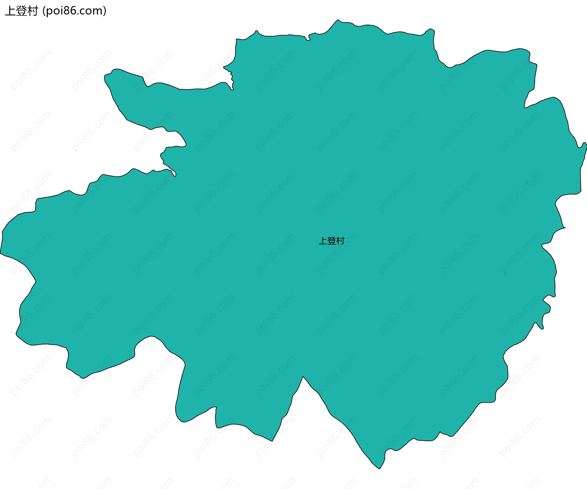 上登村边界地图