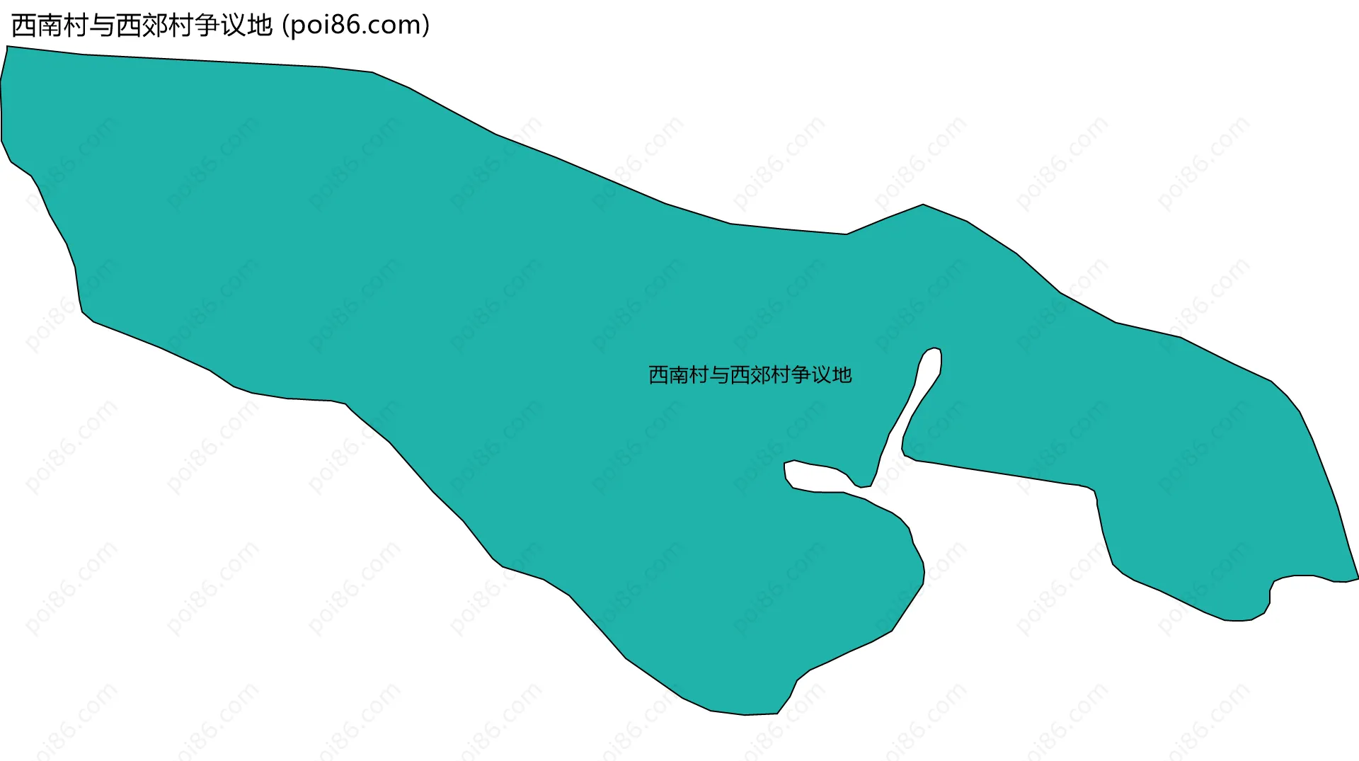 西南村与西郊村争议地边界地图