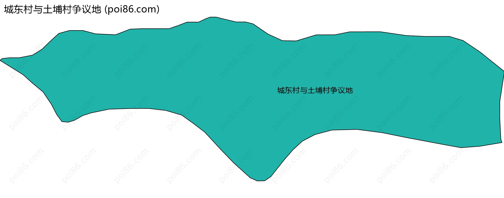 城东村与土埔村争议地边界地图
